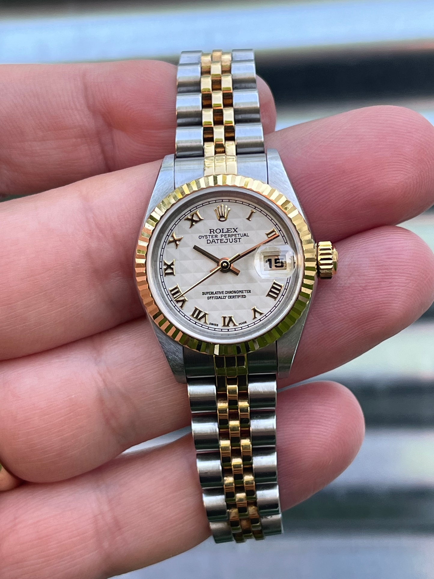 Rolex Lady Datejust 26mm Ref.79173 “Pyramid Dial” Box & Papers