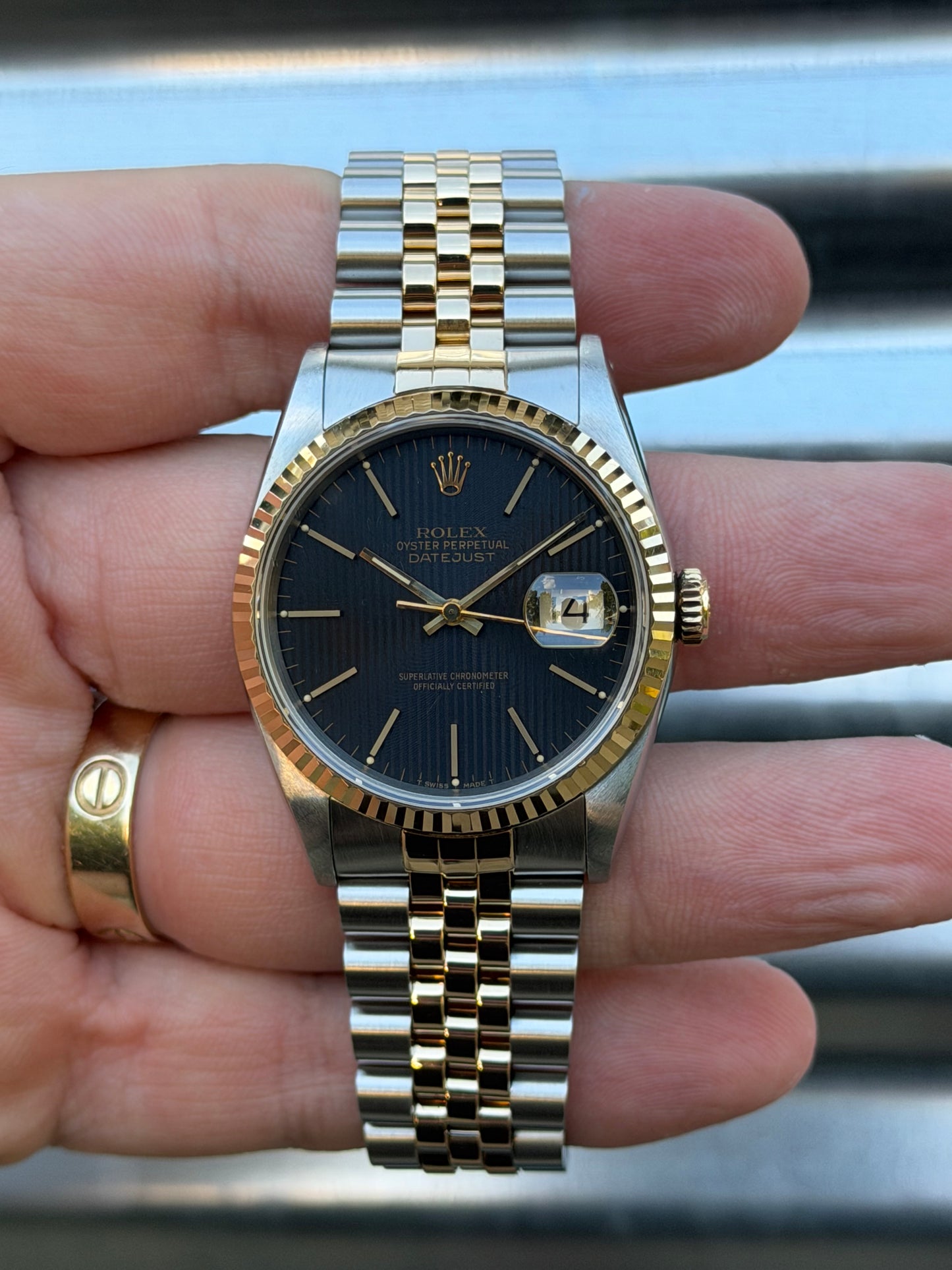 Rolex Datejust 36mm Ref.16233 Box & Papers “Black Tapestry”