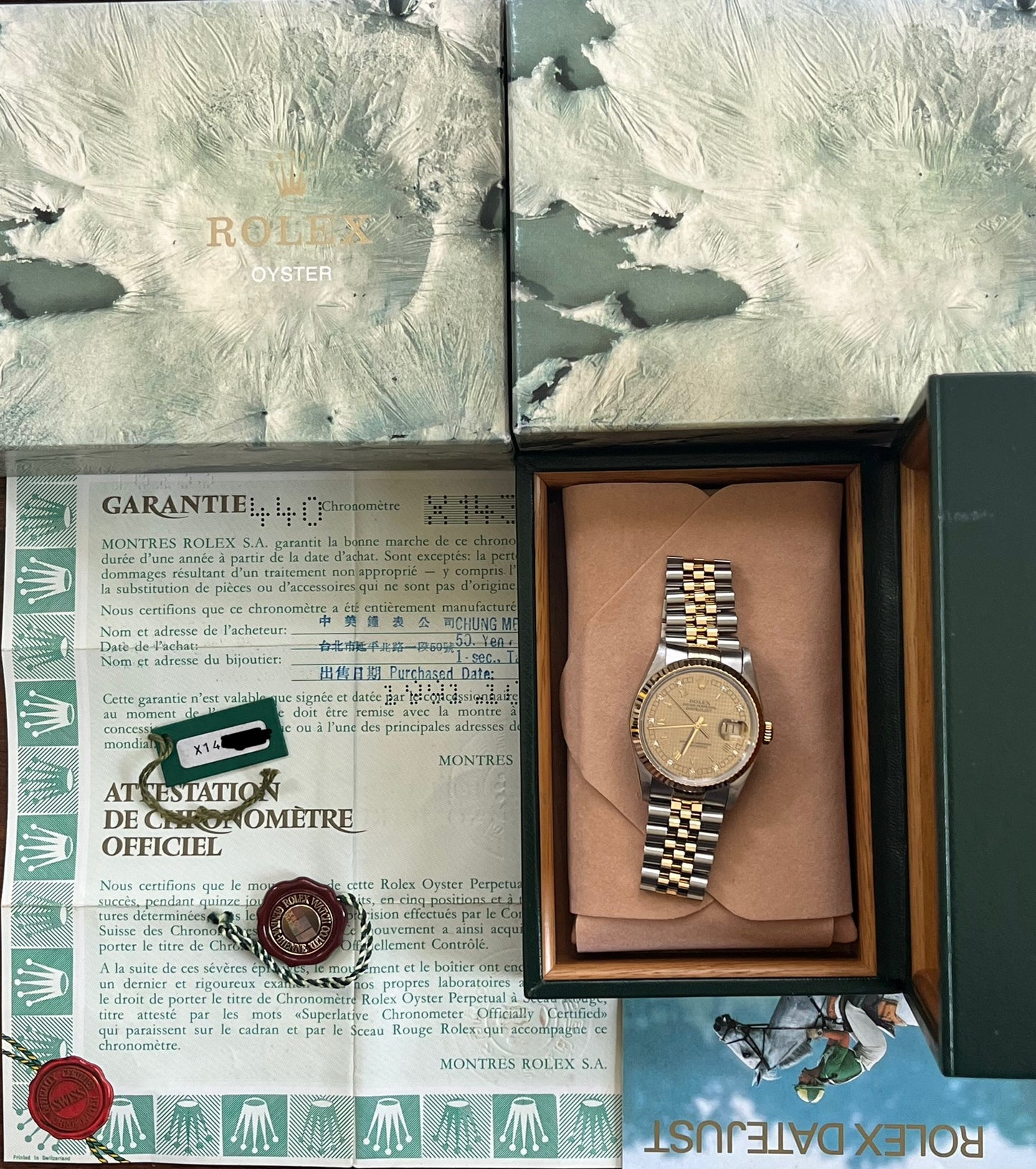 Rolex Datejust 36mm Ref.16233 Box & Papers “Houndstooth Dial”