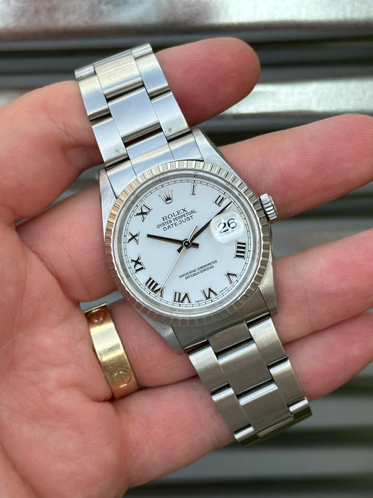 Rolex Datejust 36mm Ref.16220 White Roman Watch Only