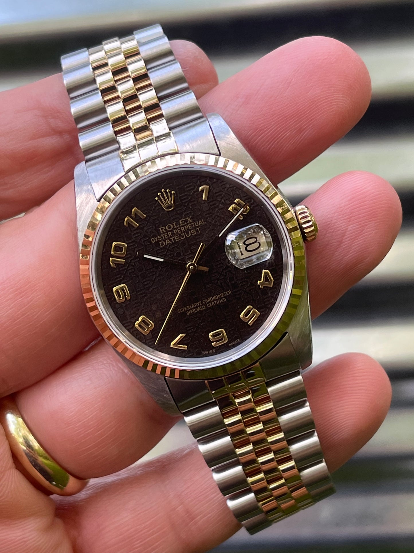 Rolex Datejust 36mm Ref.16233 “Anniversary Dial” Box & Papers