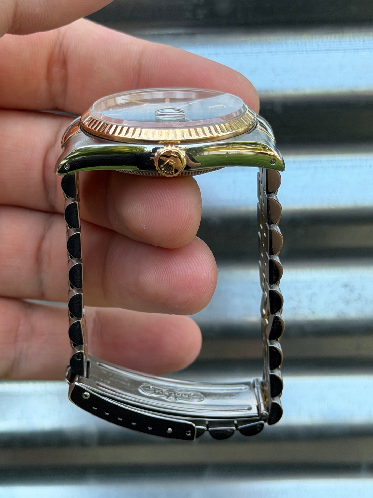 Rolex Datejust “Black Tapestry Dial” 36mm Ref.16233 Box & Papers