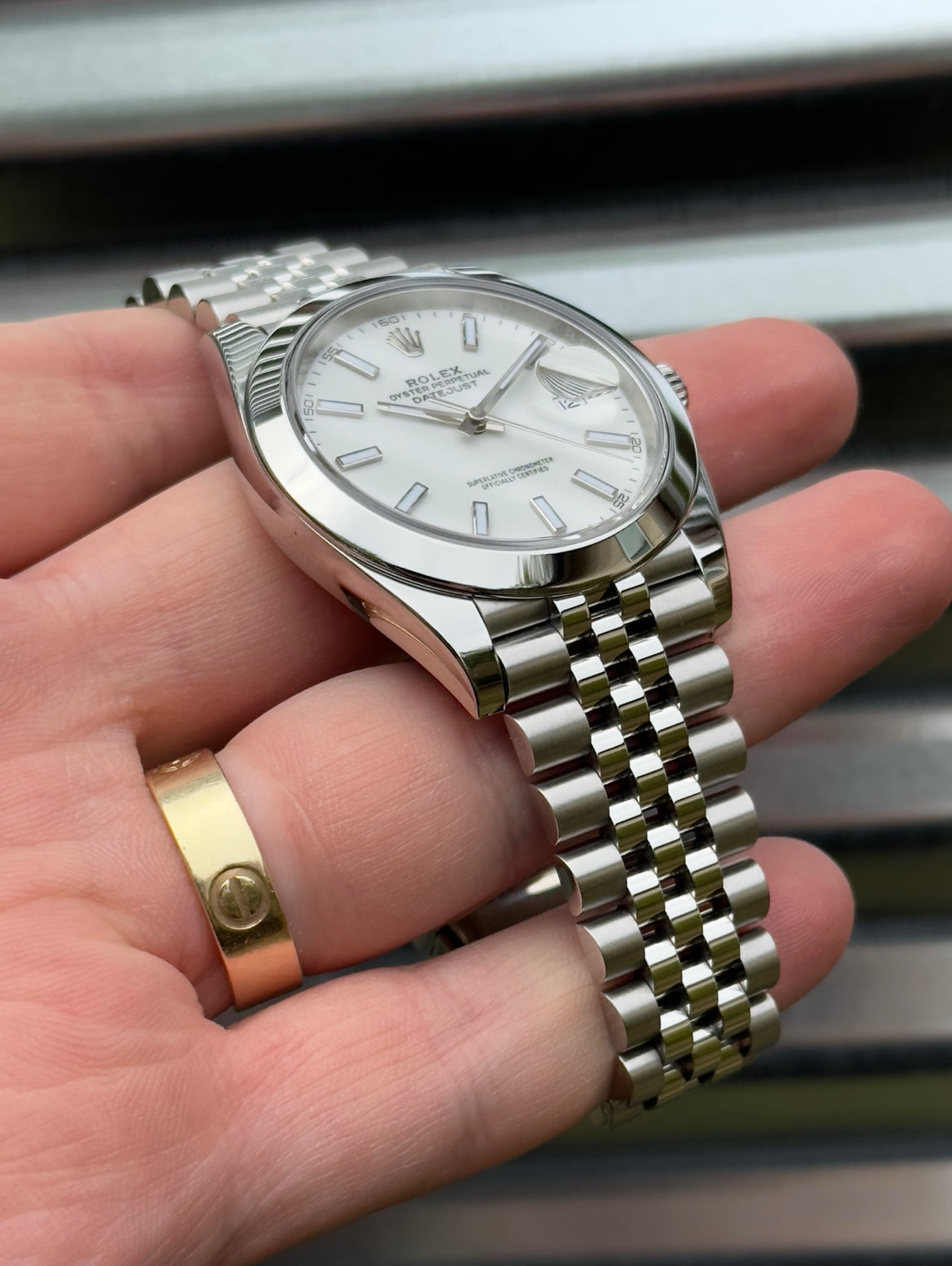Rolex Datejust “White Index Dial” 41mm Ref.126300 Box & Card