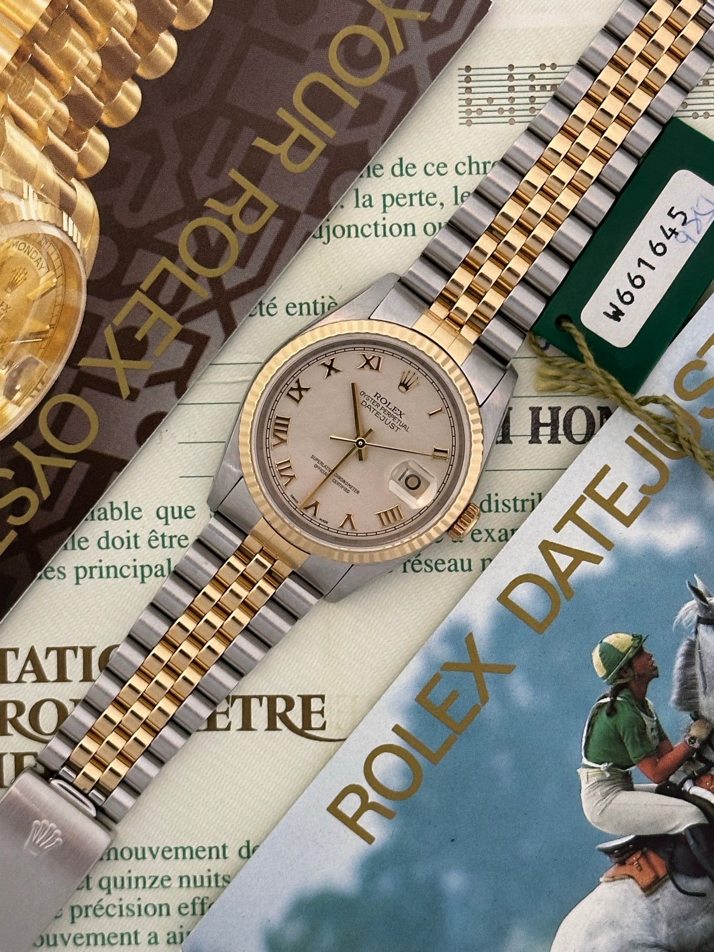 Rolex Datejust “Pyramid Dial” 36mm Ref.16233 Box & Papers