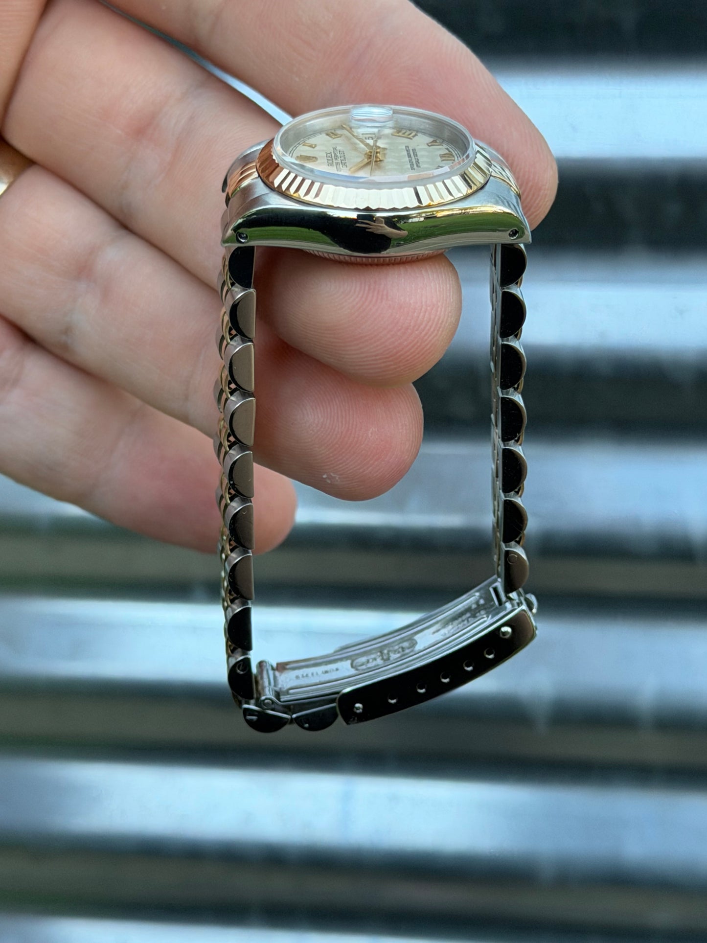 Rolex Ladies Datejust “Pyramid Dial” 26mm Ref.69173 Box & Papers