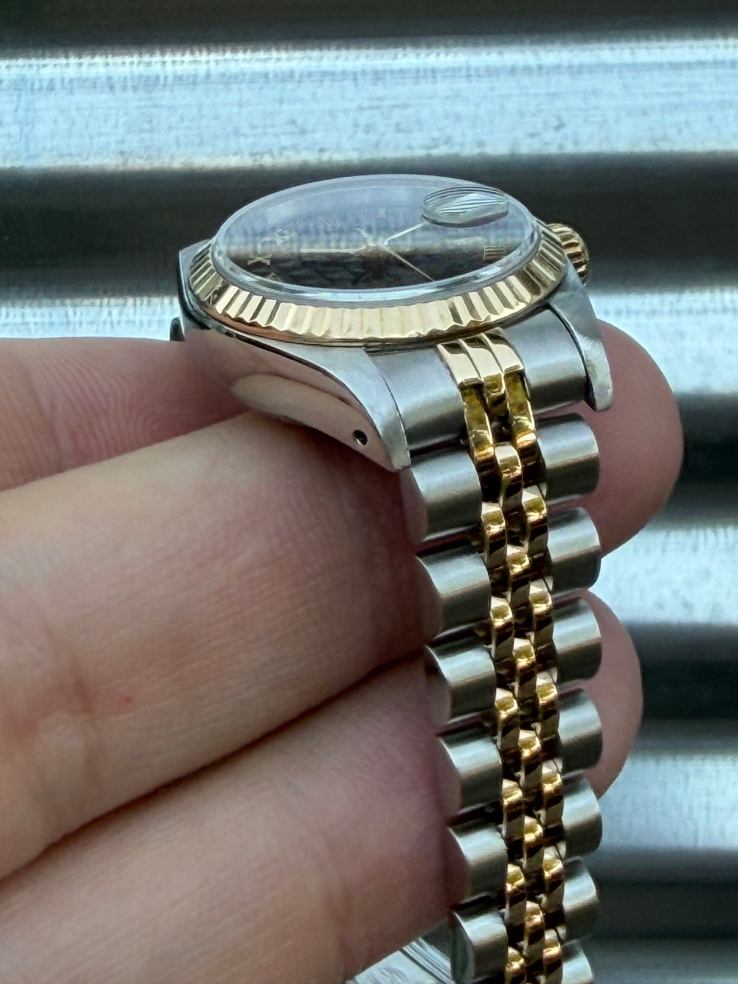Rolex Ladies Datejust 26mm Ref.69173 Box & Papers “Black Pyramid Dial”