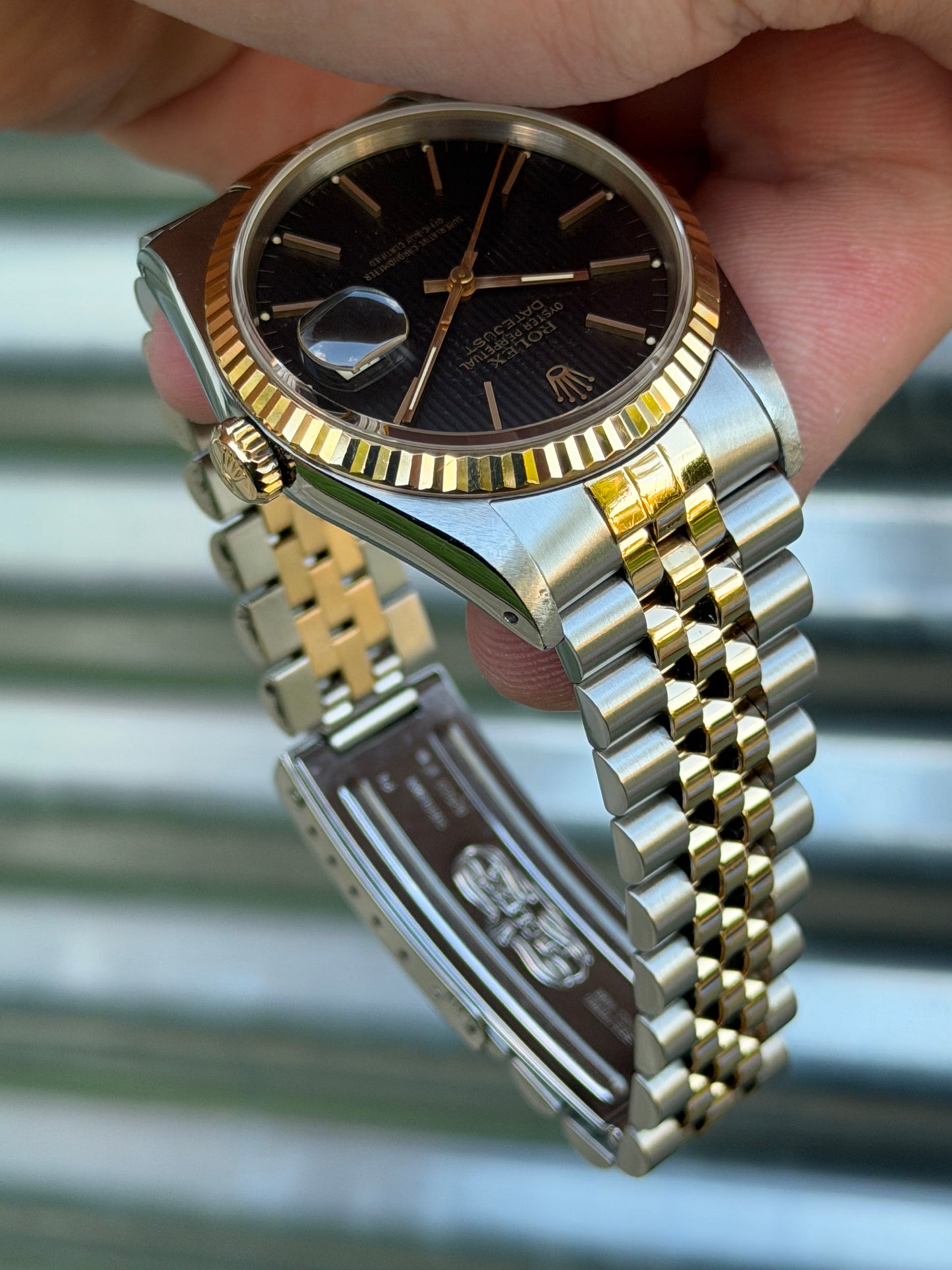 Rolex Datejust 36mm Ref.16233 Box & Papers “Black Tapestry”