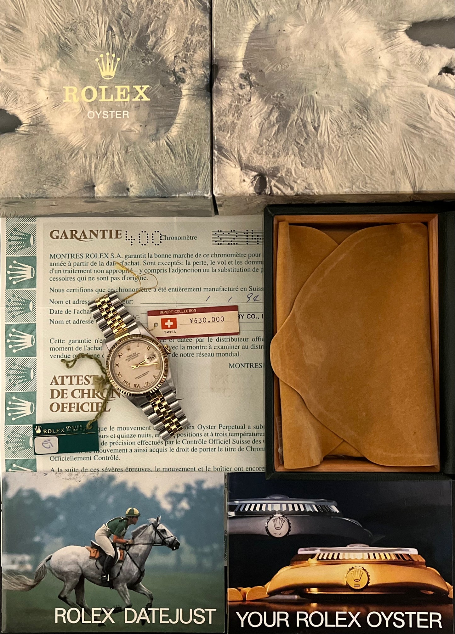 Rolex Datejust 36mm Ref.16233 “Pyramid Dial” Box & Papers