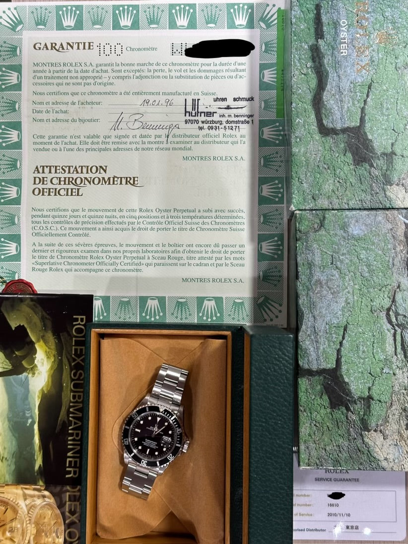 Rolex Submariner Date 40mm Ref:16610 Box & Papers