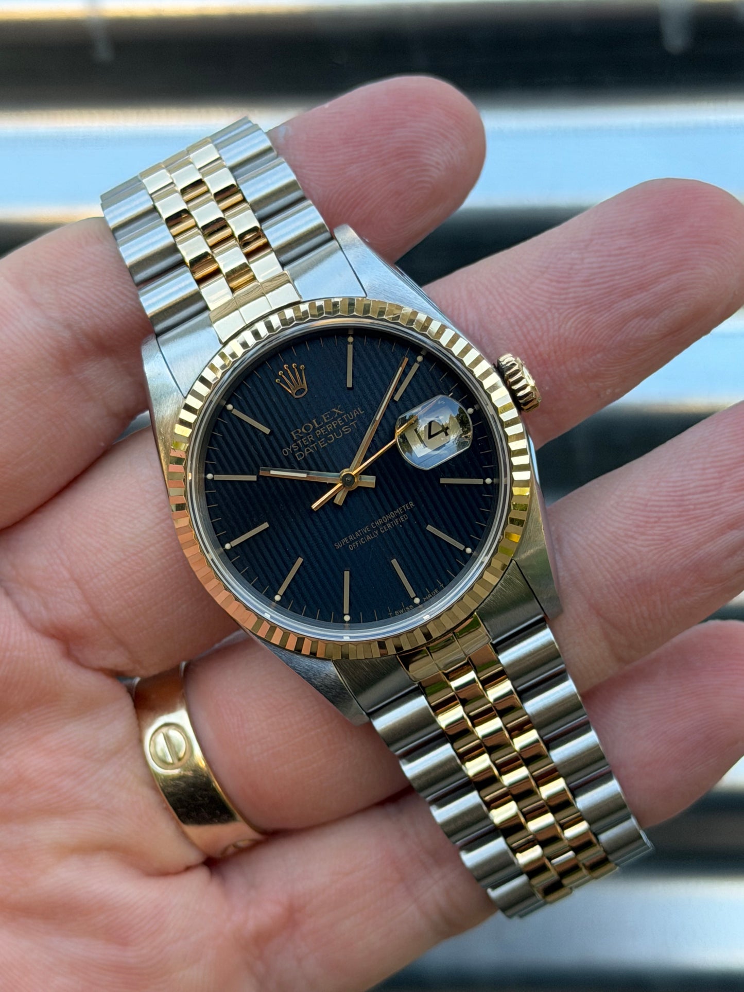 Rolex Datejust 36mm Ref.16233 Box & Papers “Black Tapestry”