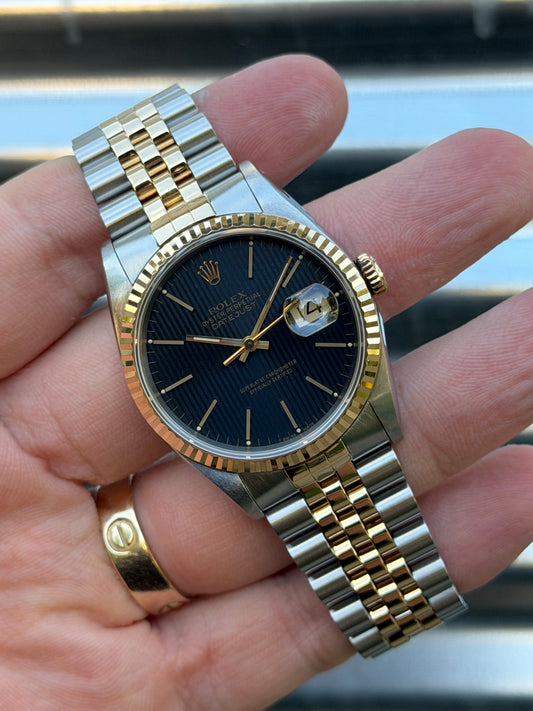 Rolex Datejust 36mm Ref.16233 Box & Papers “Black Tapestry”