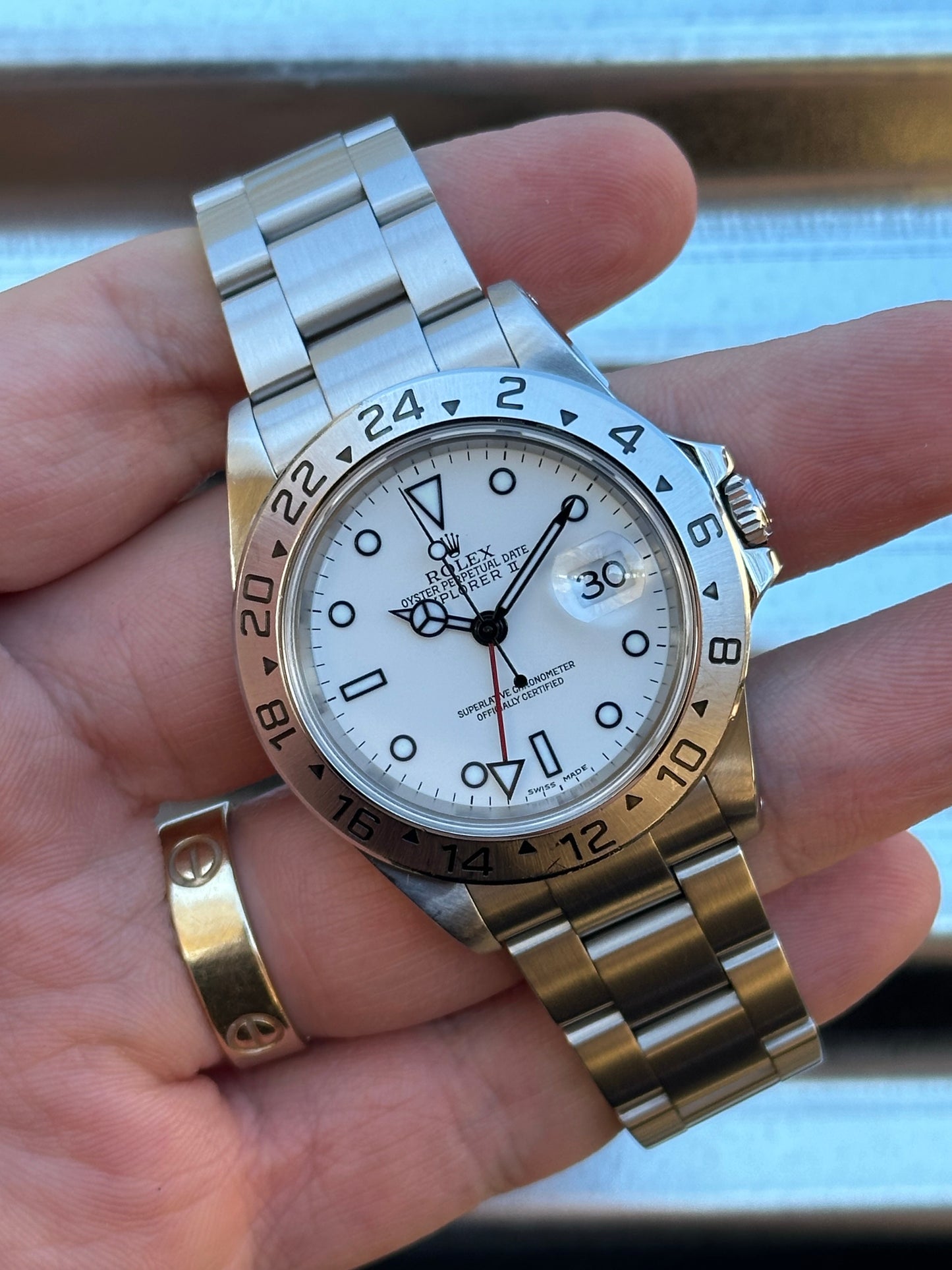 Rolex Explorer II “Polar” 40mm Ref.16570 Box & Papers