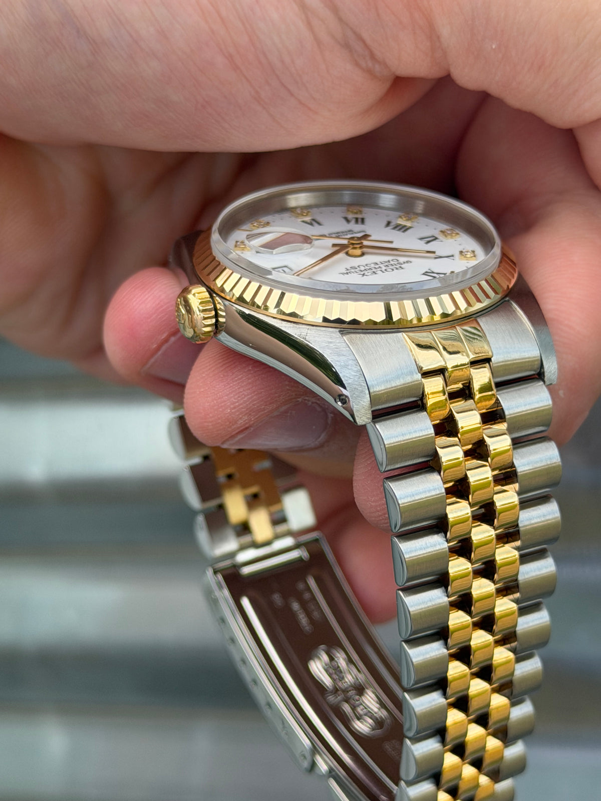 Rolex Datejust 36mm Ref.16233 White Roman Diamond Dial Box & Papers