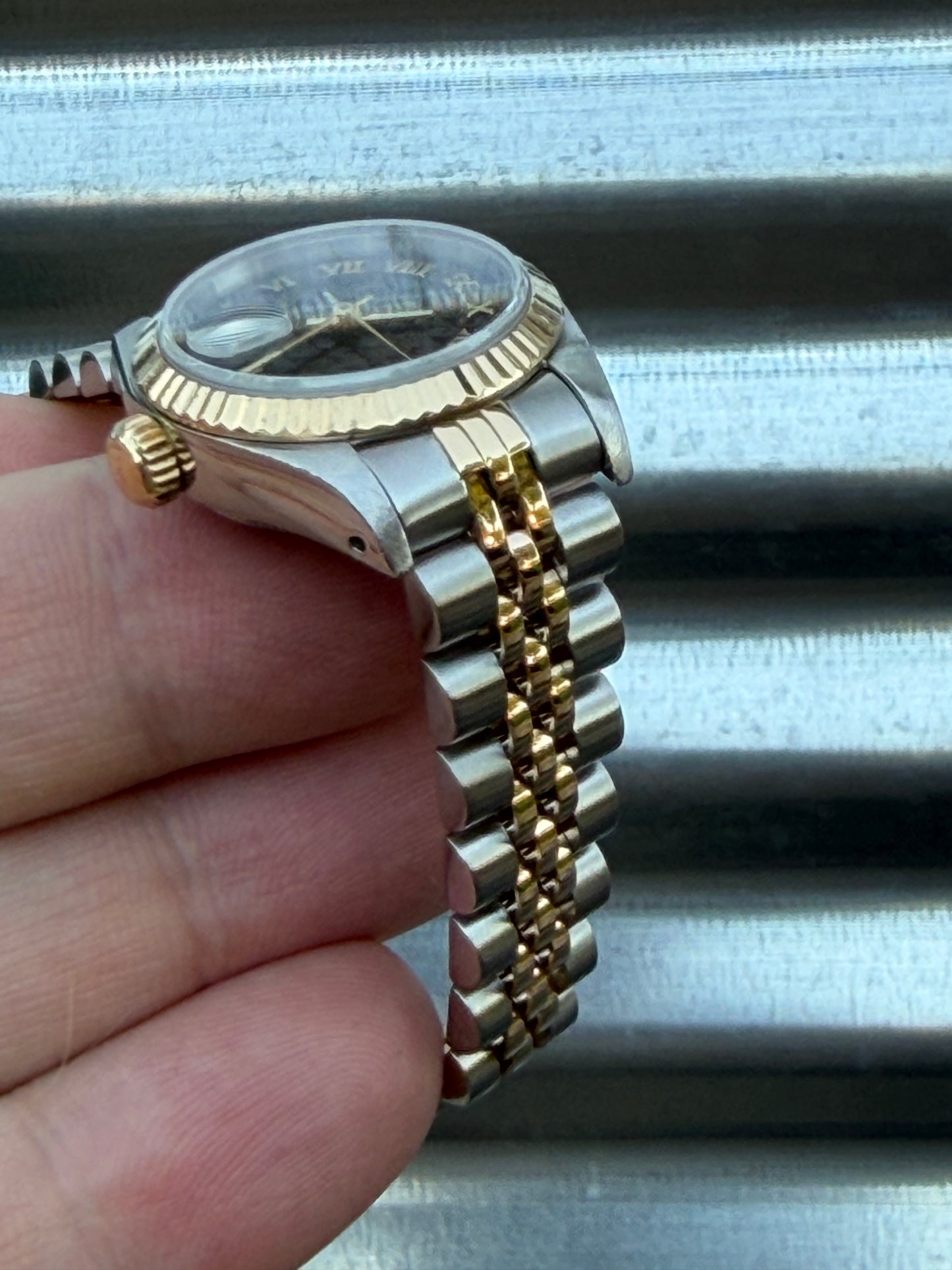Rolex Ladies Datejust 26mm Ref.69173 Box & Papers “Black Pyramid Dial”