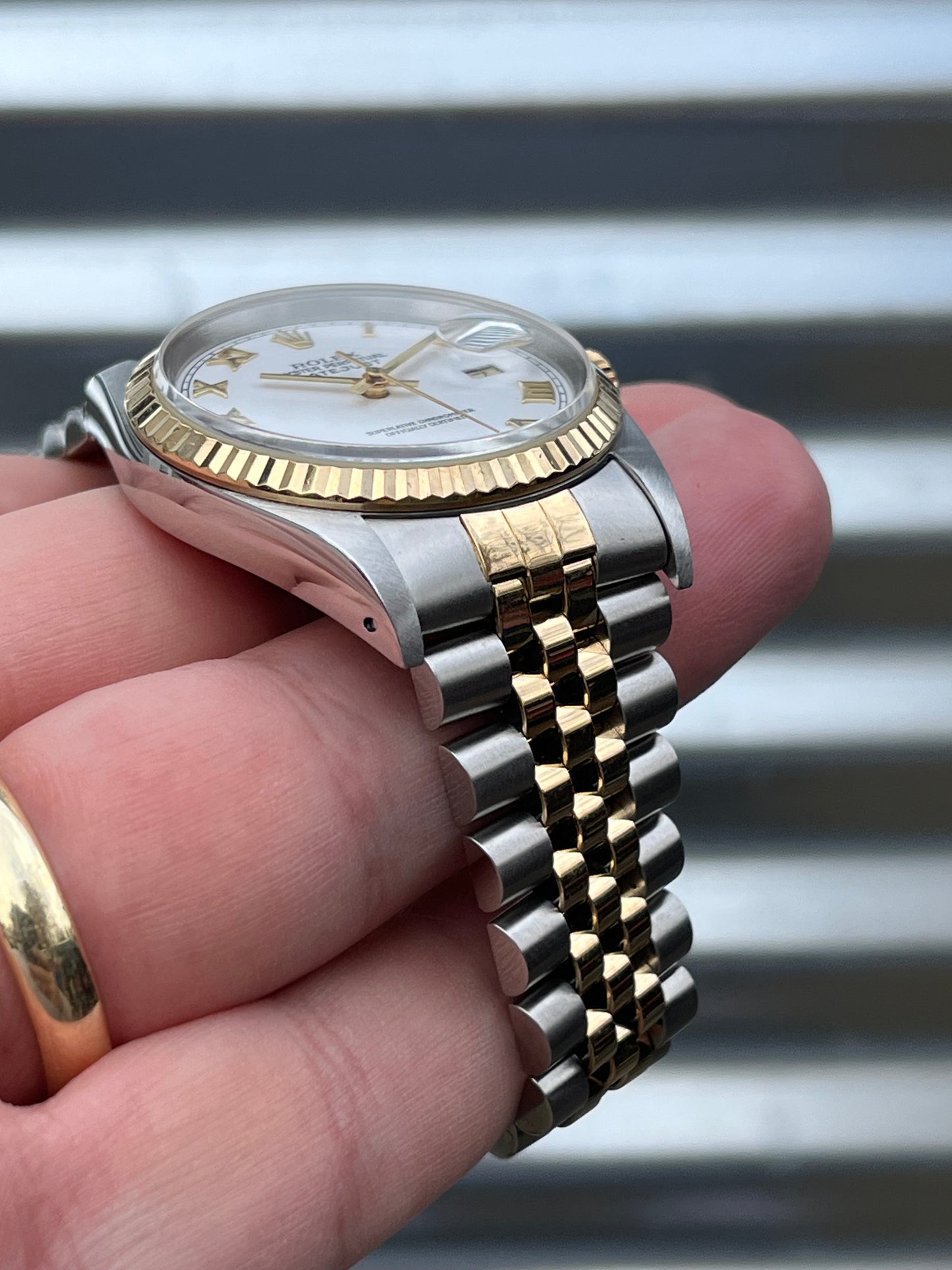 Rolex Datejust 36mm Ref.16233 “White Roman Dial” Box & Papers