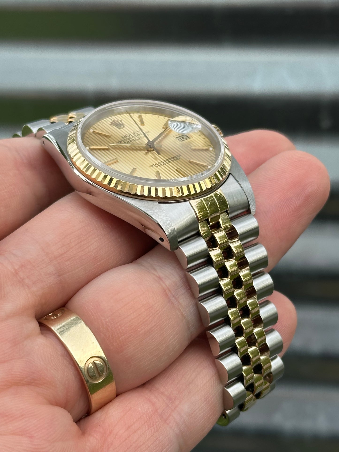 Rolex Datejust 36mm Ref.16233 Tapestry Dial Box & Papers