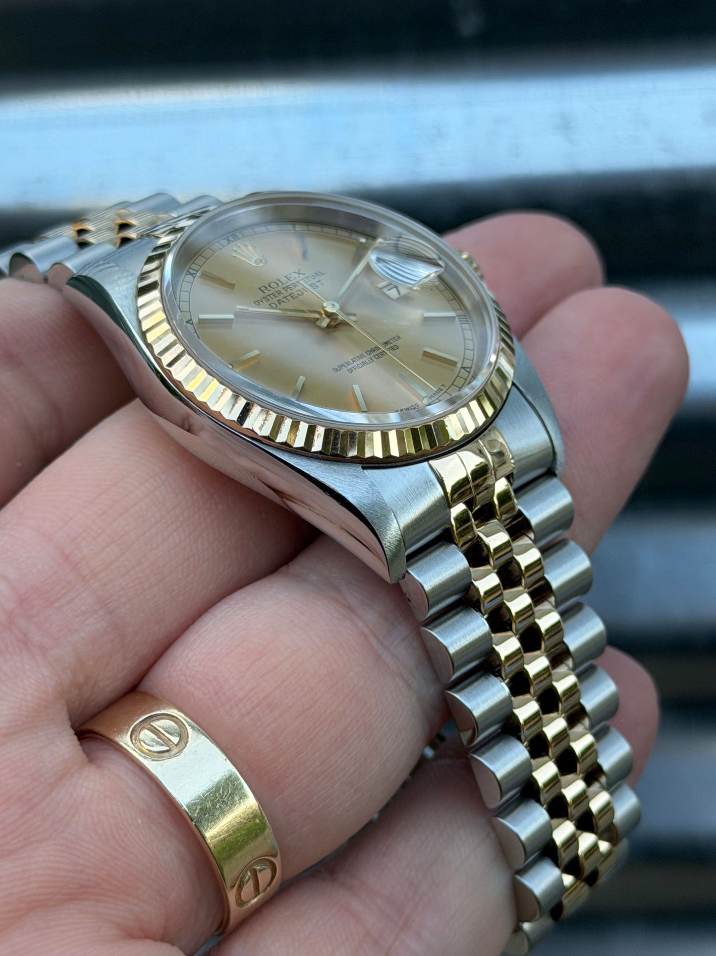 Rolex Datejust “Champagne Dial” 36mm Ref.16233 Box & Papers