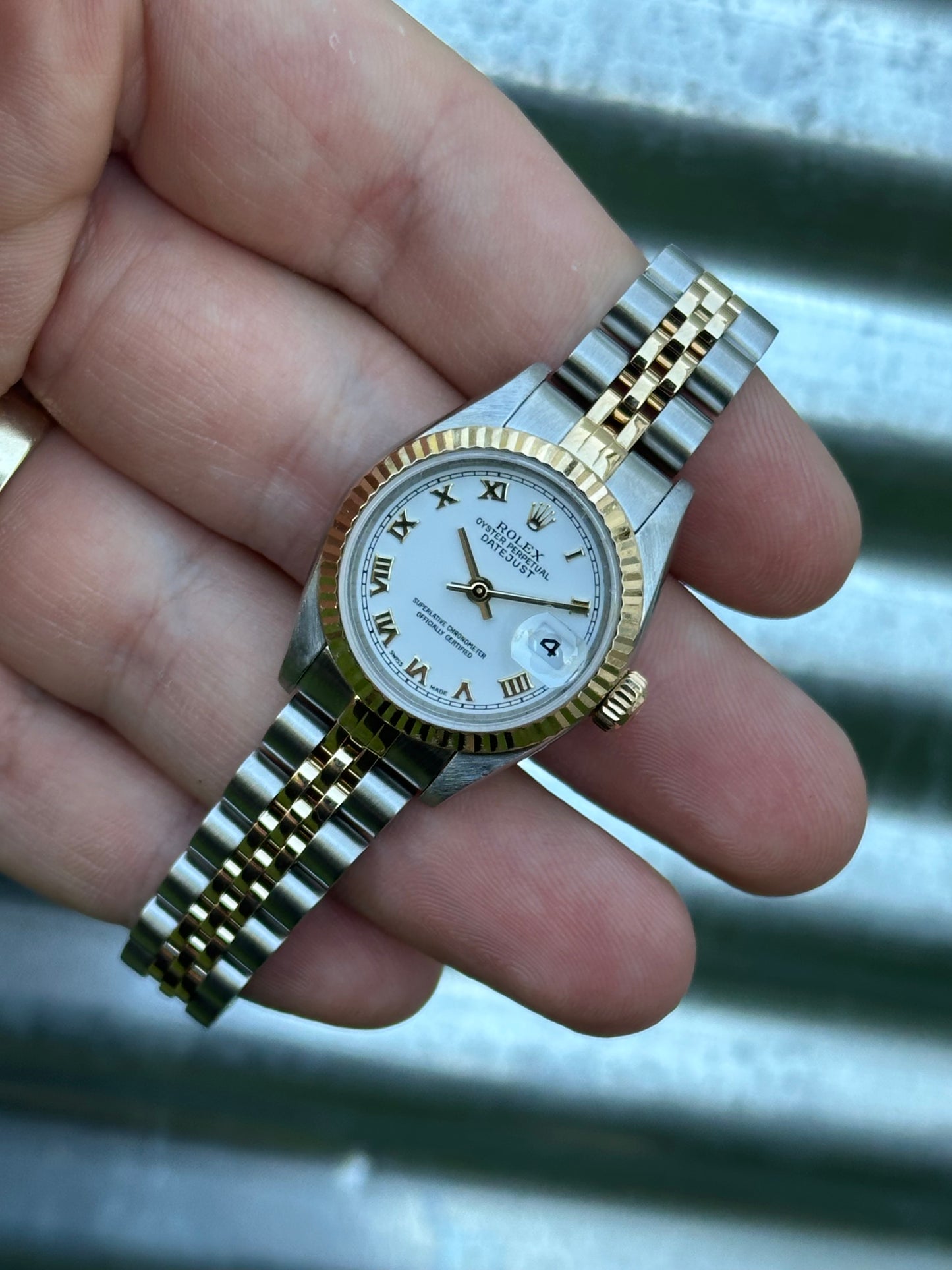 Rolex Ladies Datejust 26mm Ref.79173 Box & Papers “White Roman Dial”