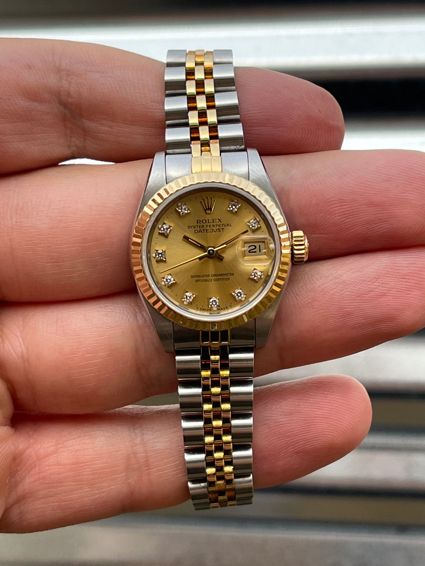 Rolex Ladies Datejust 26mm Ref.69173 Box & Papers Diamond Dial