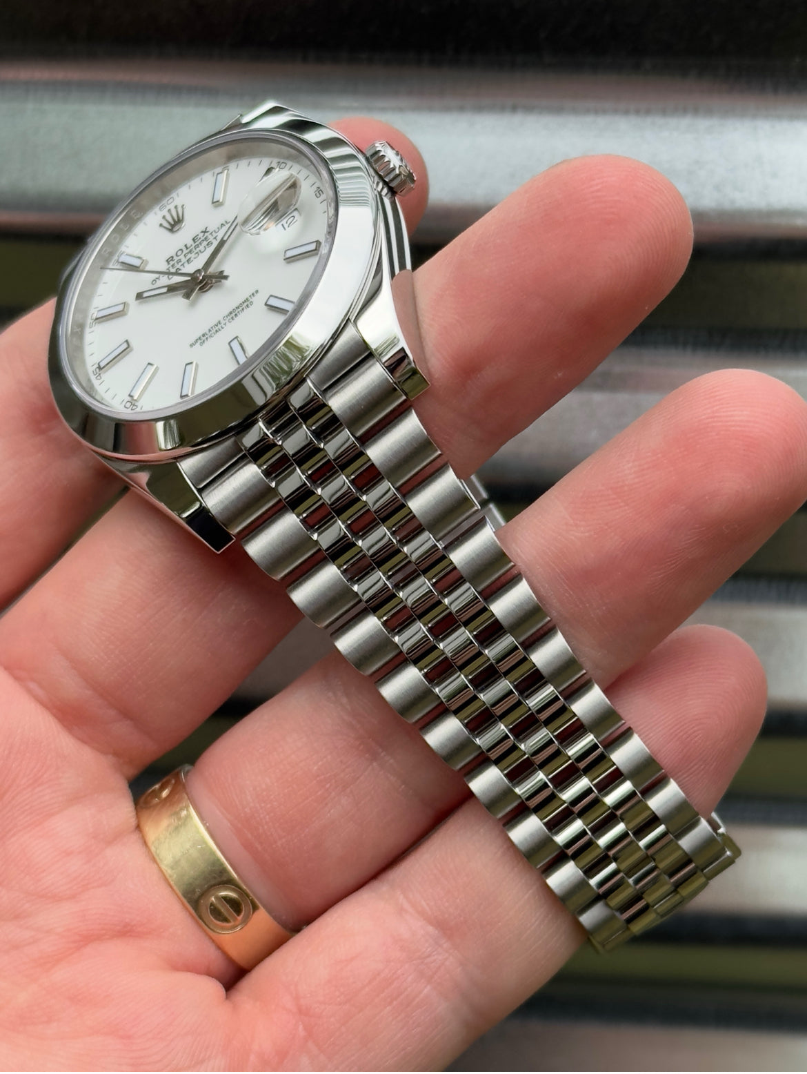 Rolex Datejust “White Index Dial” 41mm Ref.126300 Box & Card