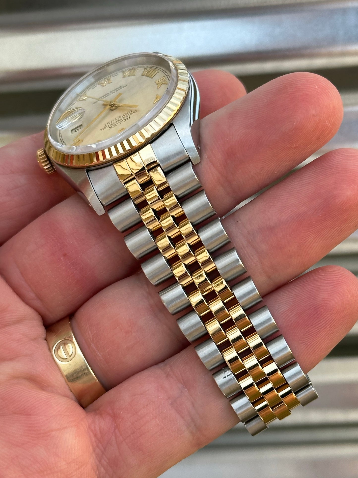 Rolex Datejust 36mm Ref.16233 “Pyramid Dial” Box & Papers