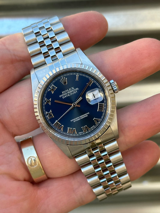 Rolex Datejust 36mm Ref.16220 “Blue Roman Numeral Dial”