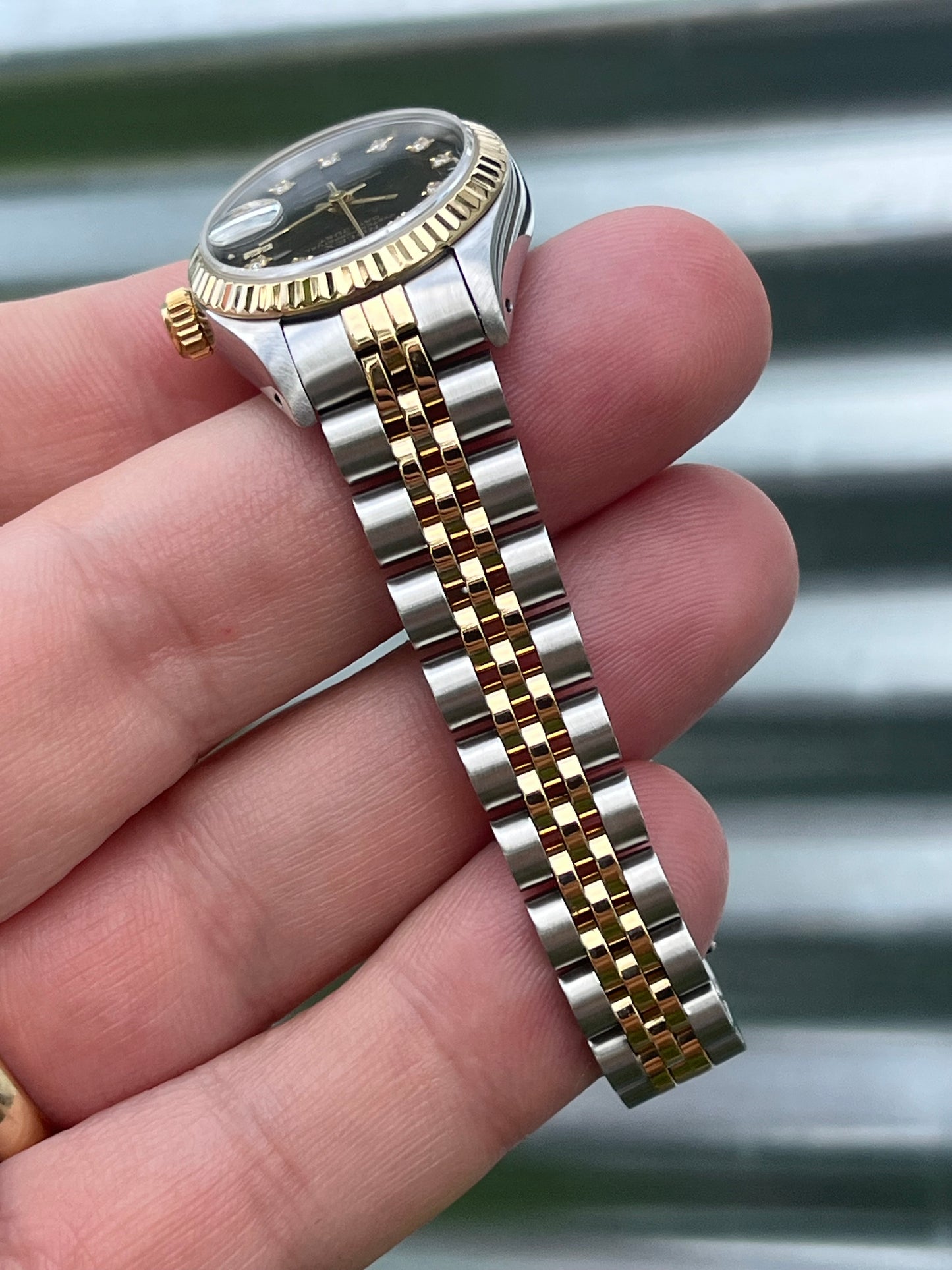Rolex Ladies Datejust 26mm Ref.69173 Box & Papers “Black Diamond Dial”