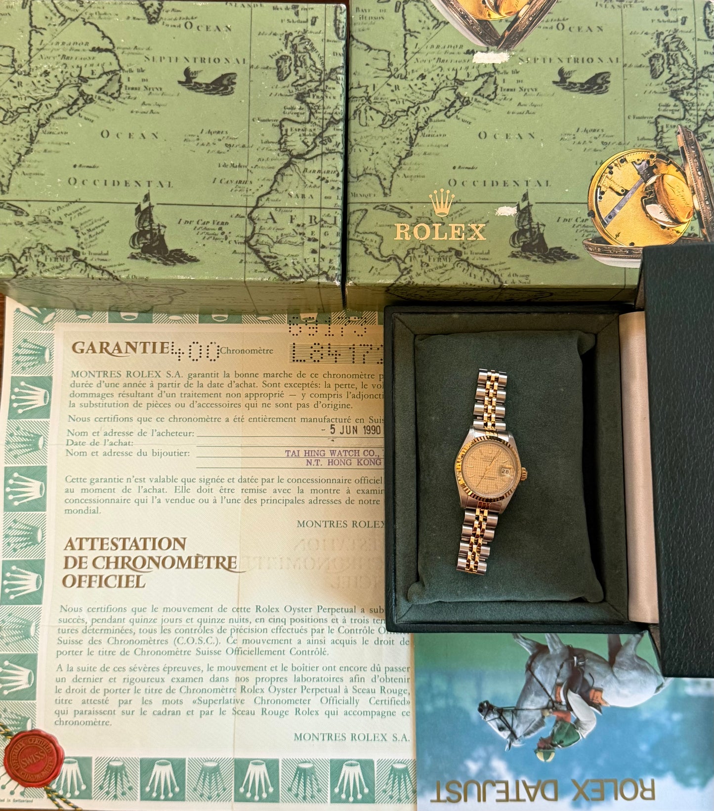 Rolex Ladies Datejust “Houndstooth Dial” 26mm Ref.16233 Box & Papers