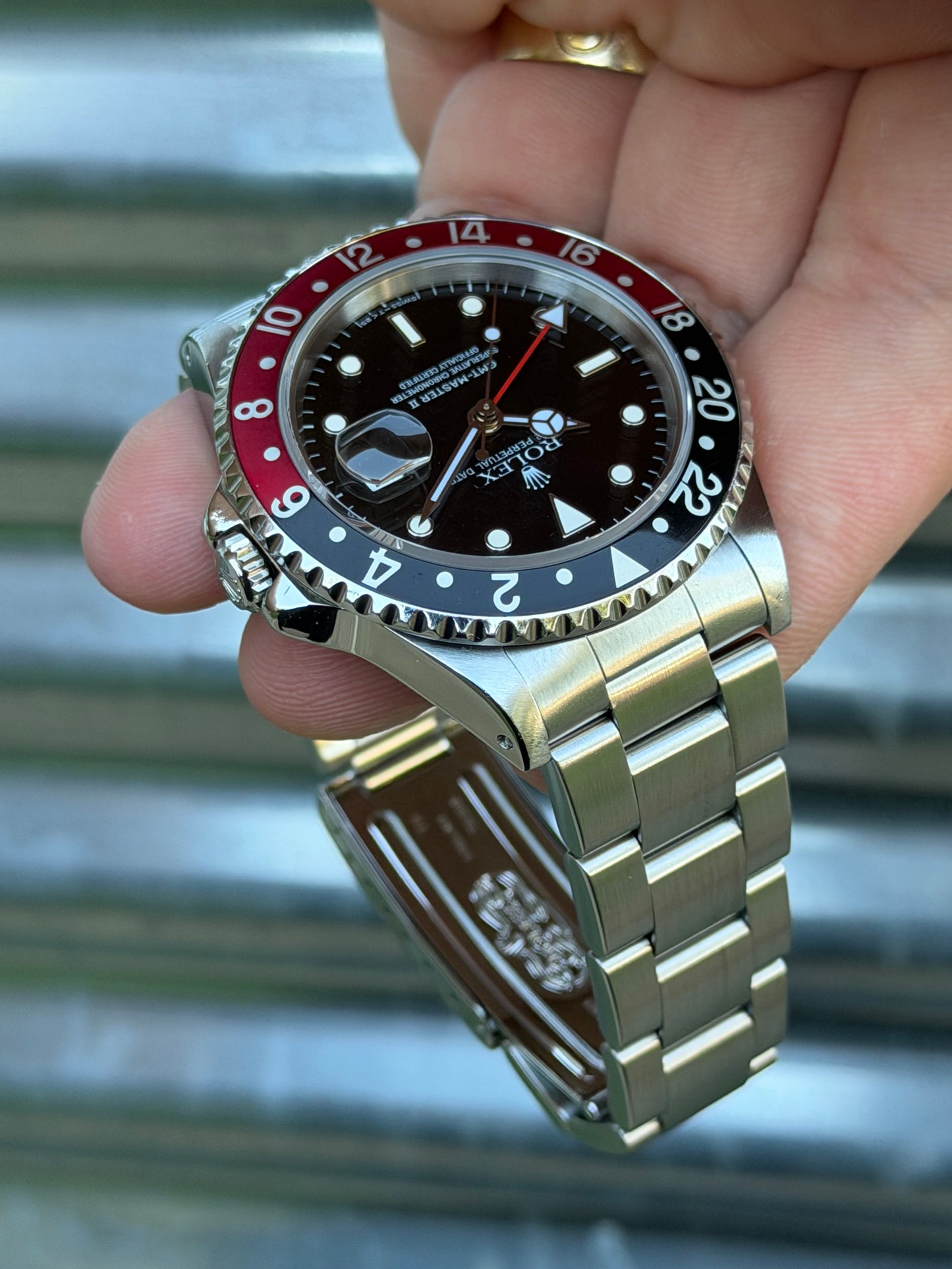 Rolex GMT Master II Coke 40mm Ref.16710 Watch w/Service Card and Receipt