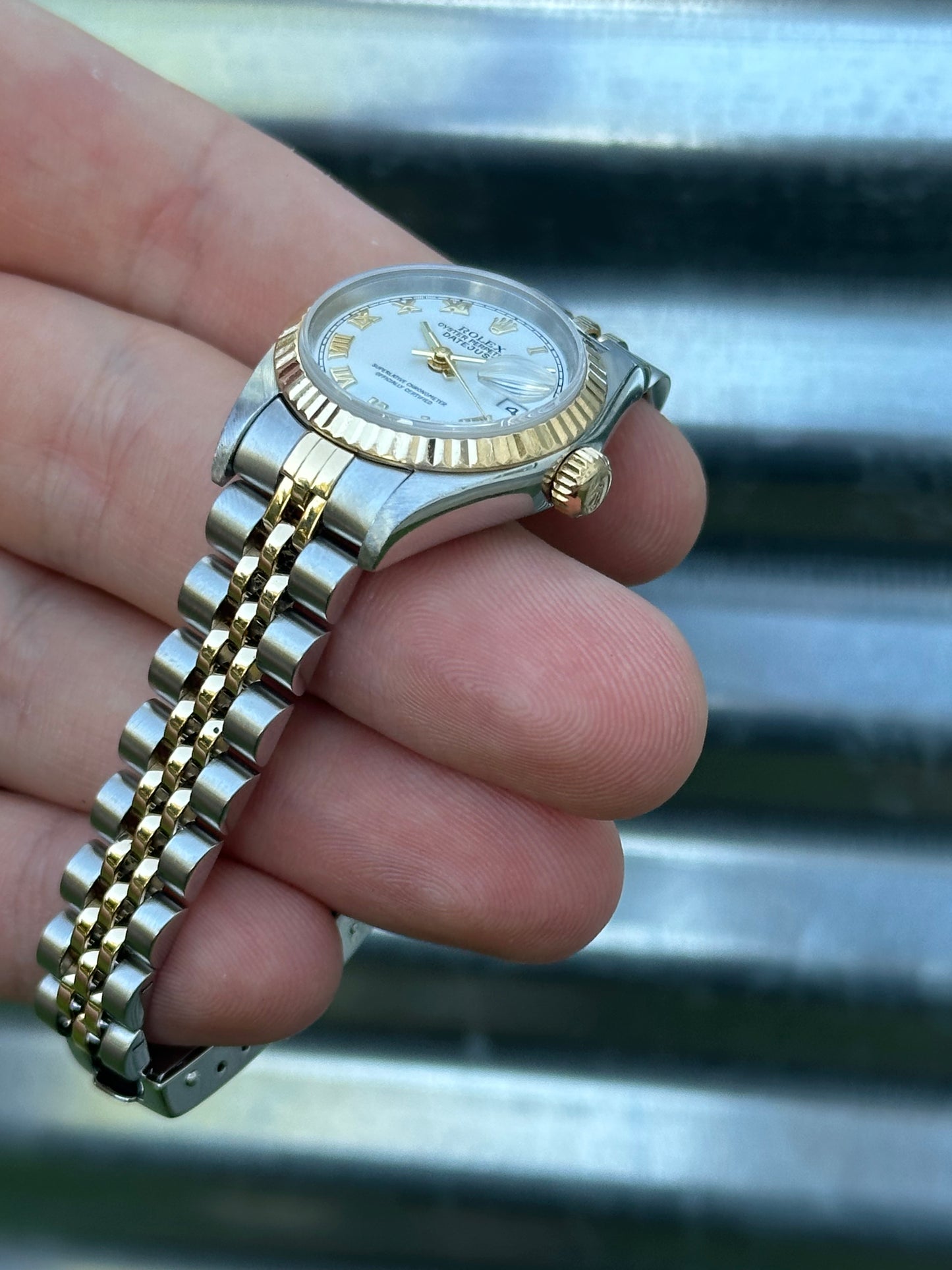 Rolex Ladies Datejust 26mm Ref.79173 Box & Papers “White Roman Dial”