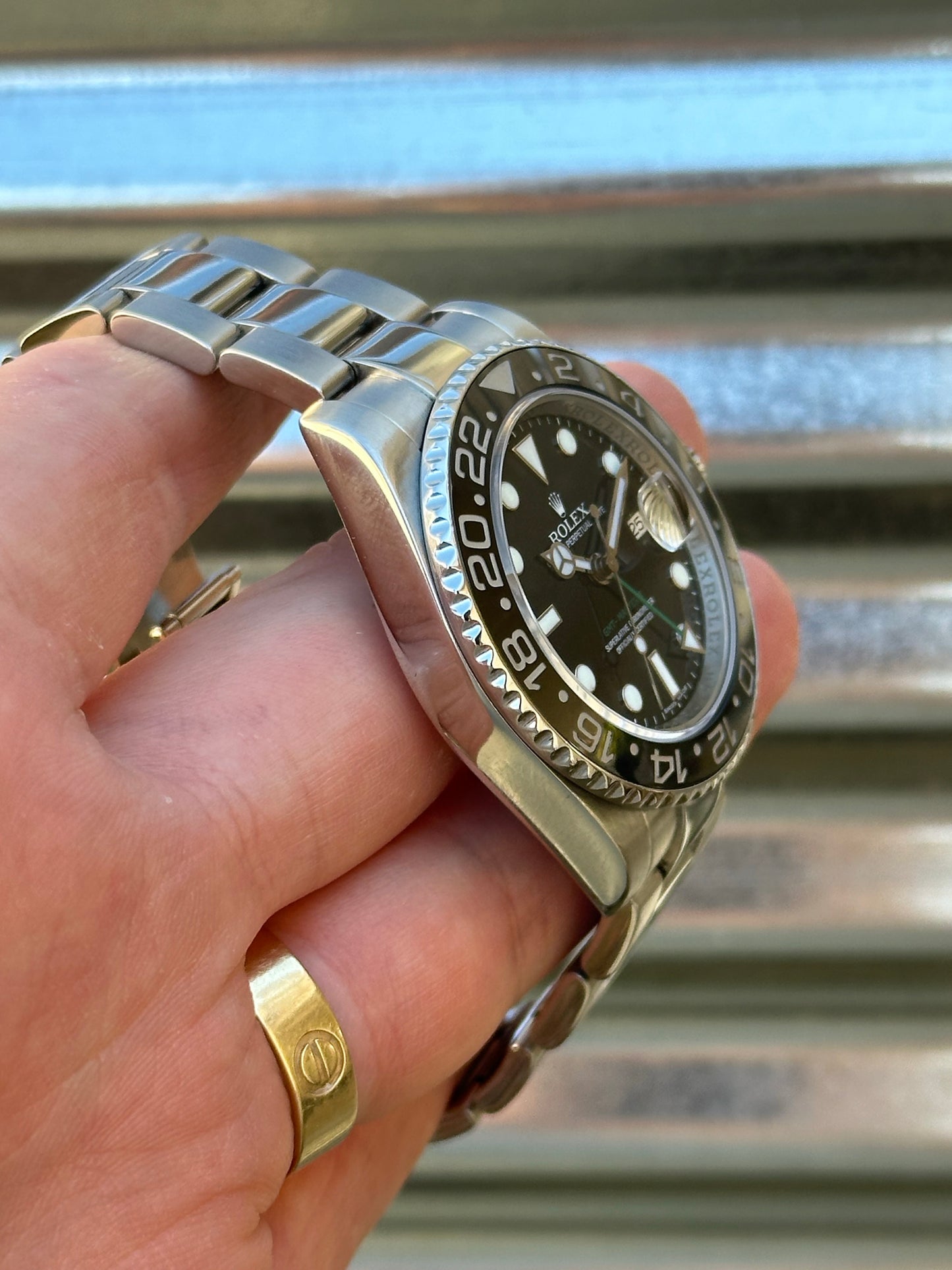 Rolex GMT Master II “Green Arrow” 40mm Ref.116710LN Watch with Card