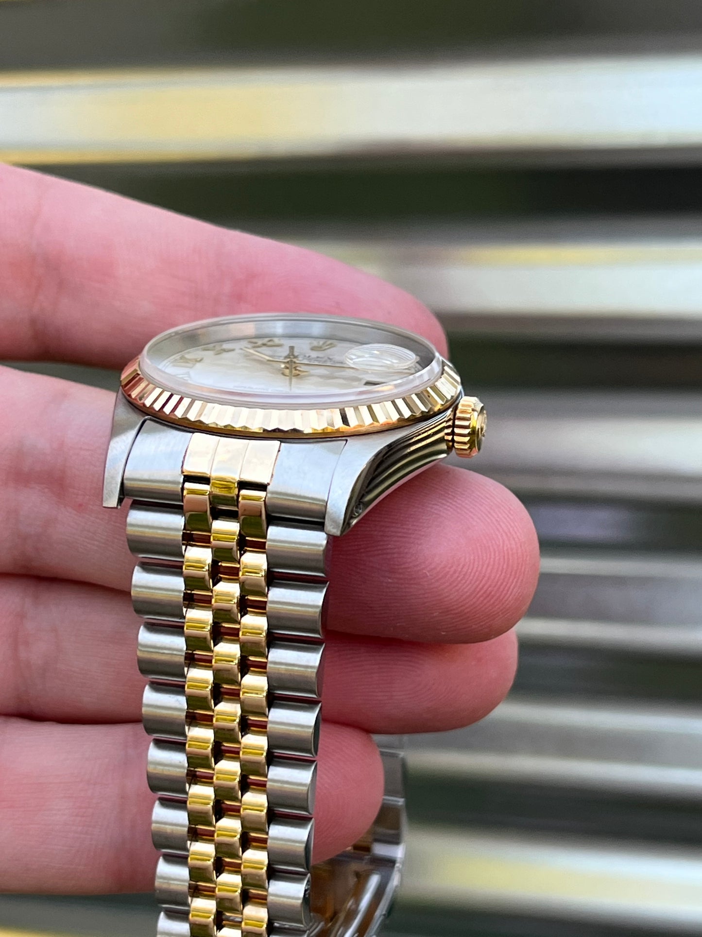 Rolex Datejust 36mm Ref.16233 “Pyramid Dial” Box & Papers
