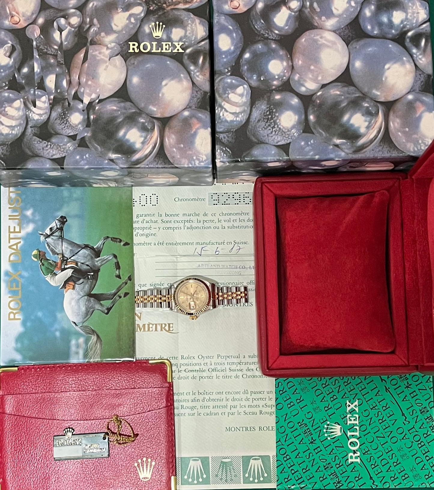 Rolex Ladies Datejust 26mm Ref.69173 “Tapestry Dial” Box & Papers