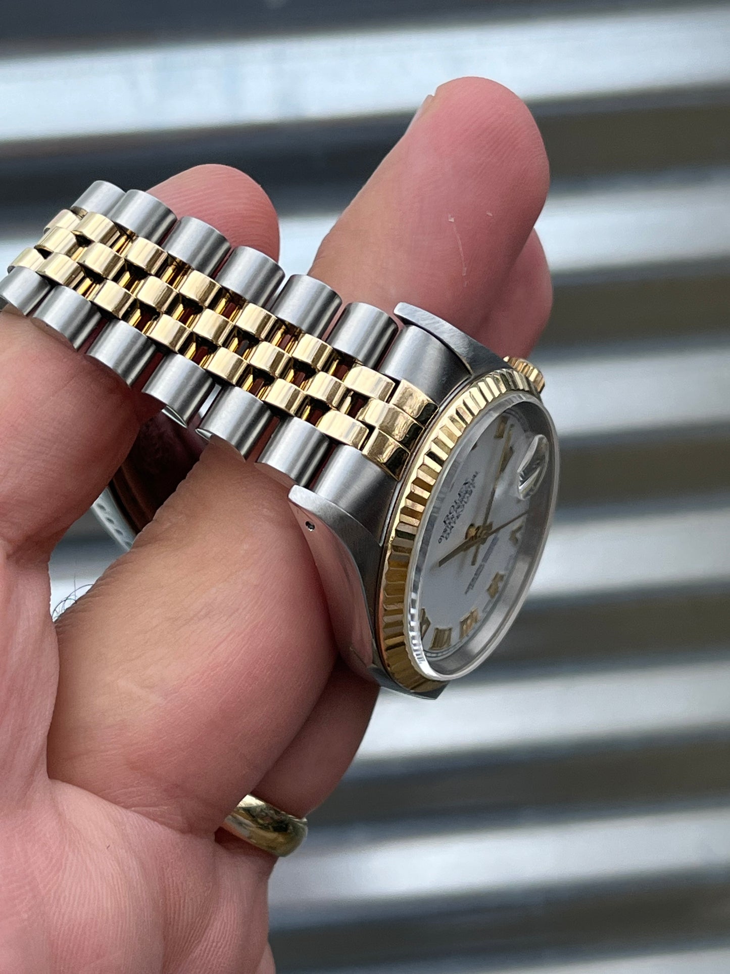 Rolex Datejust 36mm Ref.16233 “White Roman Dial” Box & Papers