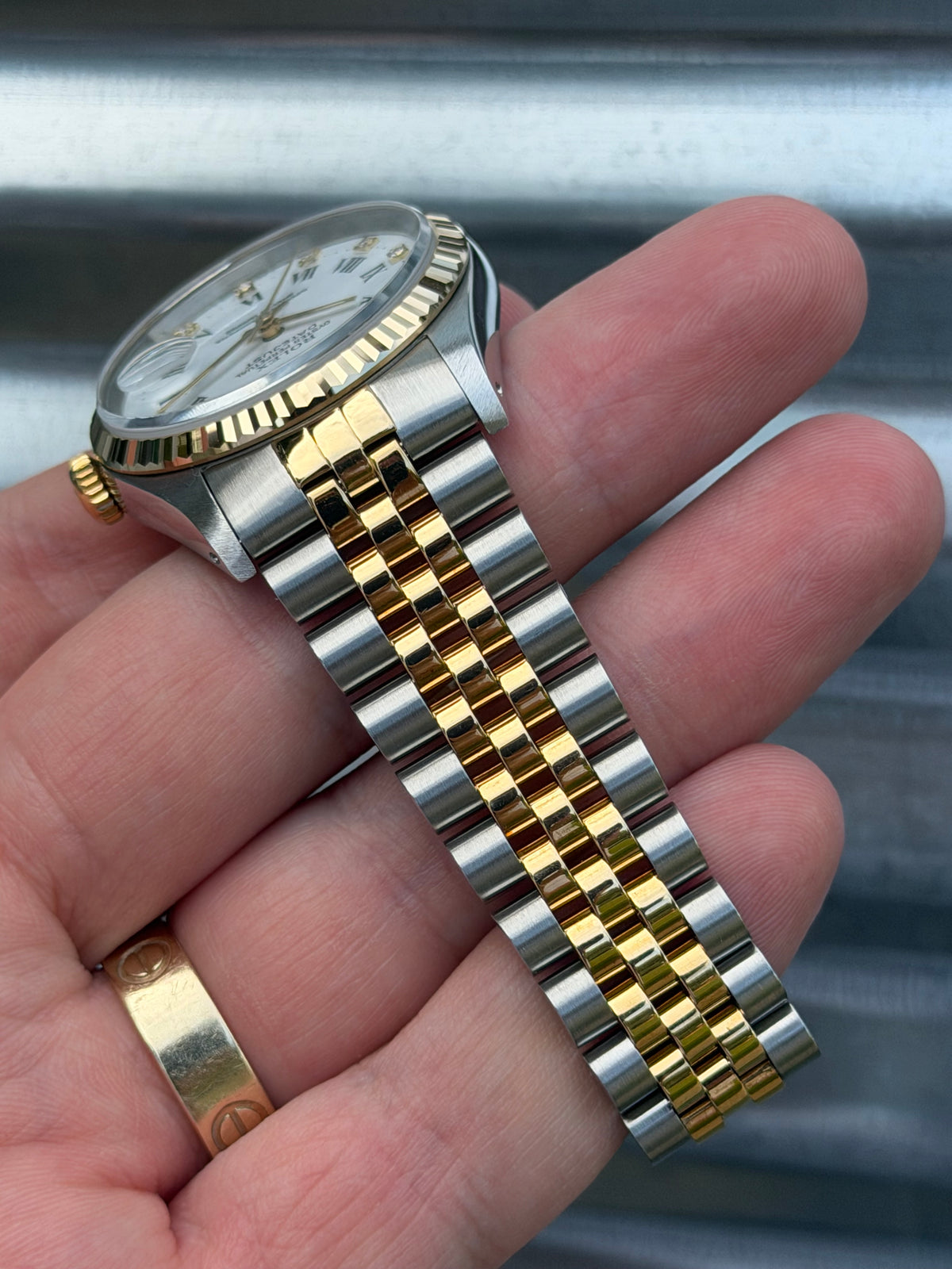 Rolex Datejust 36mm Ref.16233 White Roman Diamond Dial Box & Papers