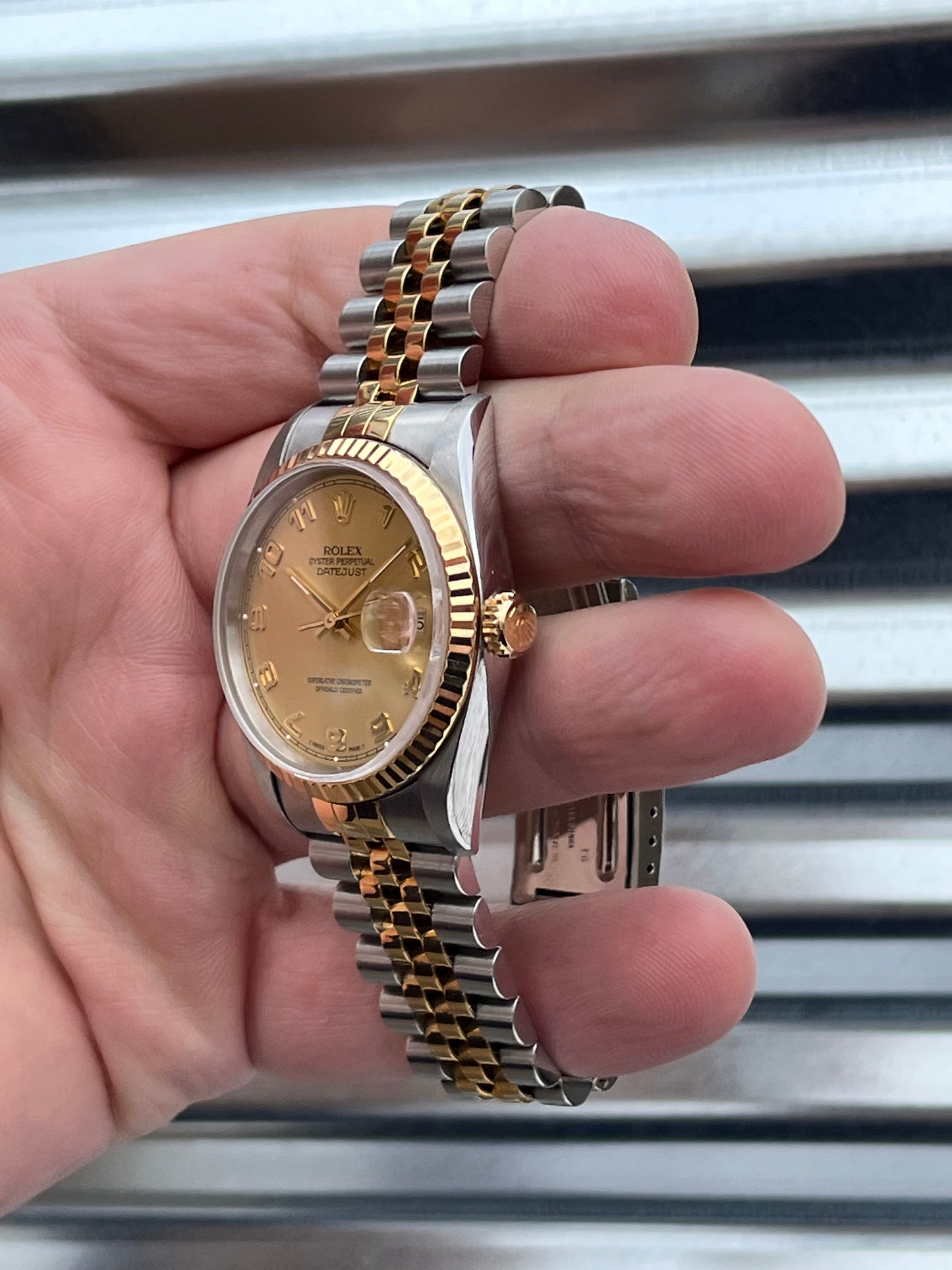 Rolex Datejust 36mm Ref.16233 Arabic Numeral Dial Box & Papers