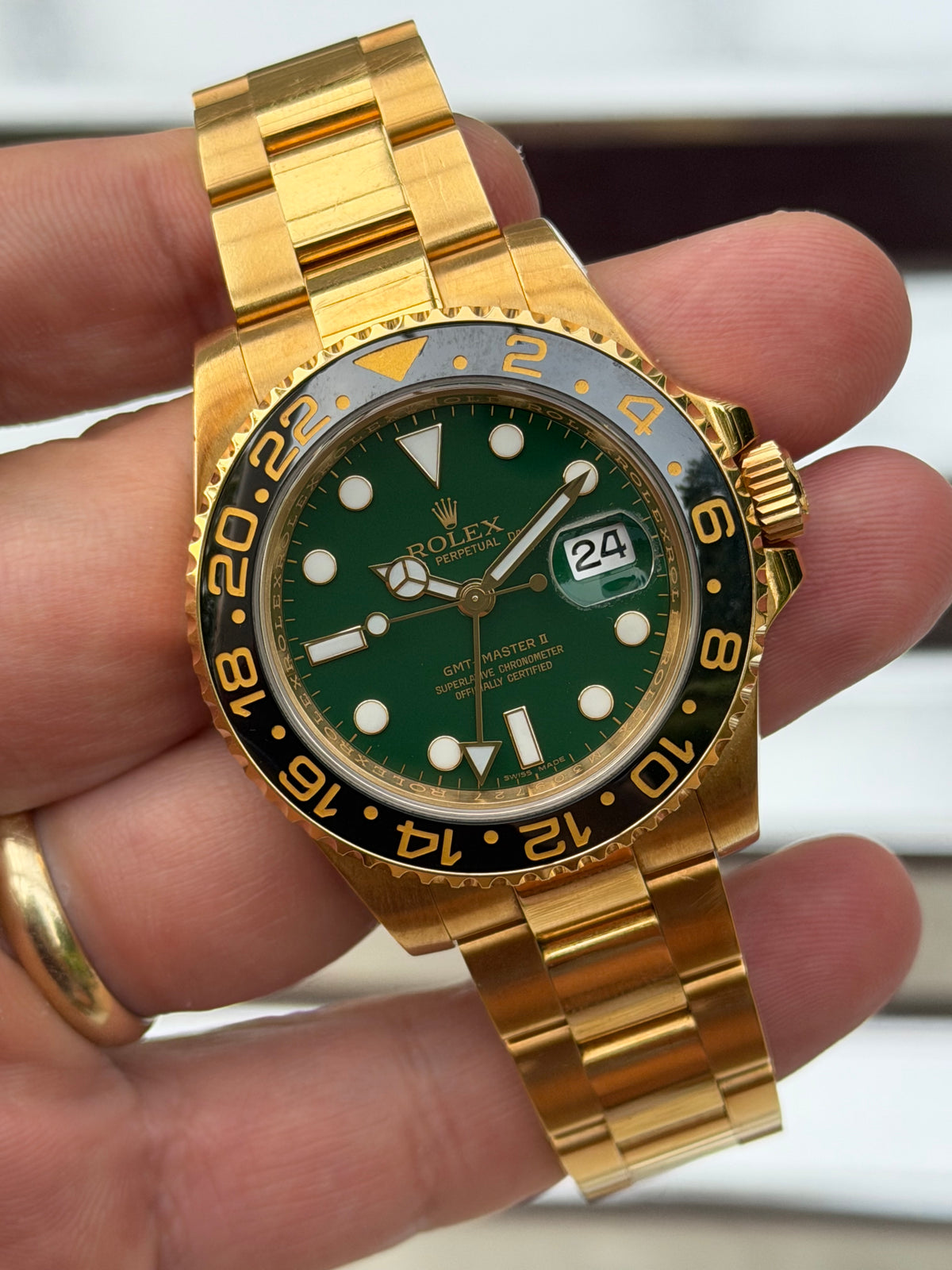 Rolex GMT Master II Green Dial 40mm Ref.116718LN Full Set
