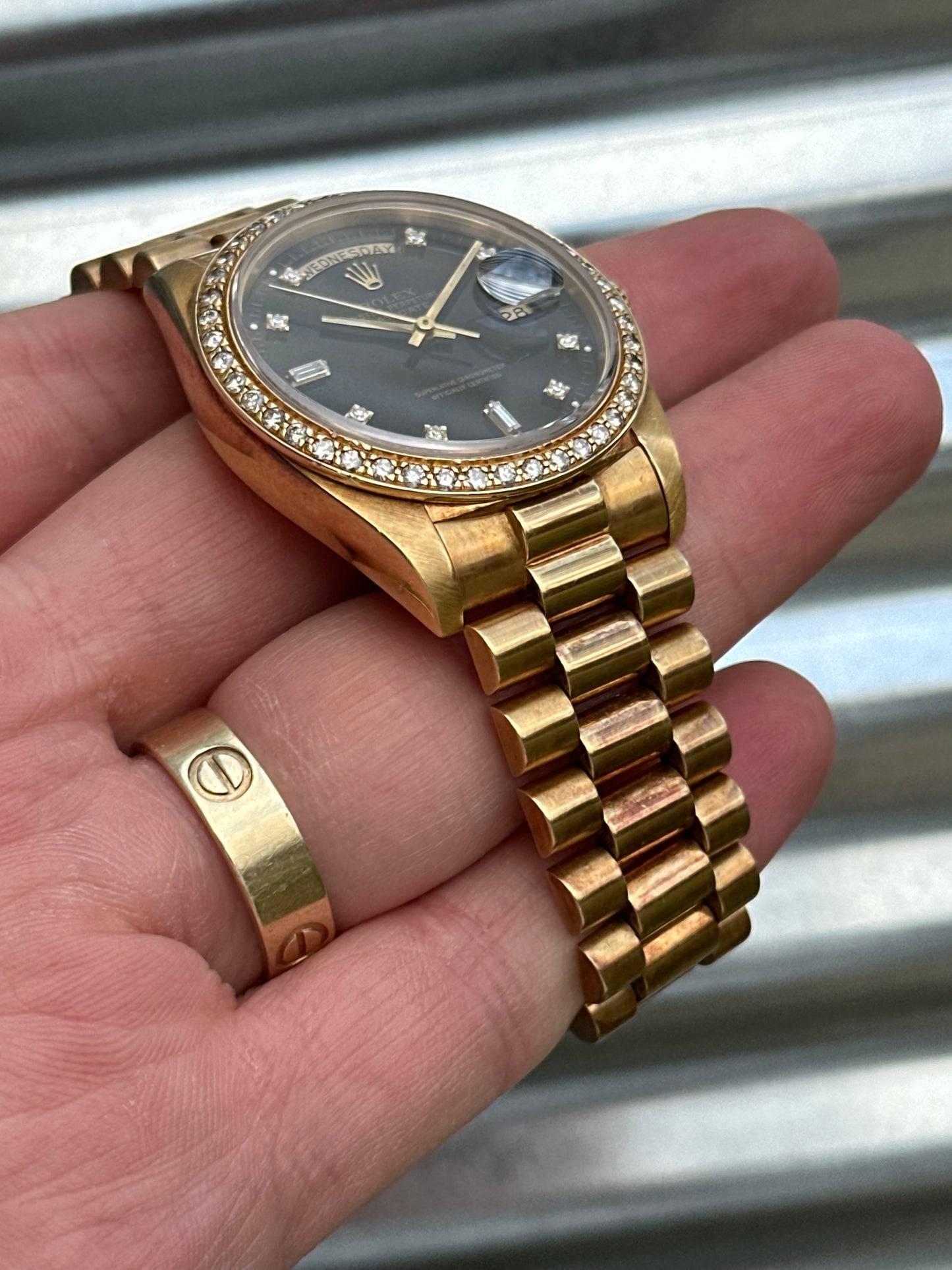 Rolex Day-Date 36mm Ref.18048 Black Diamond Dial