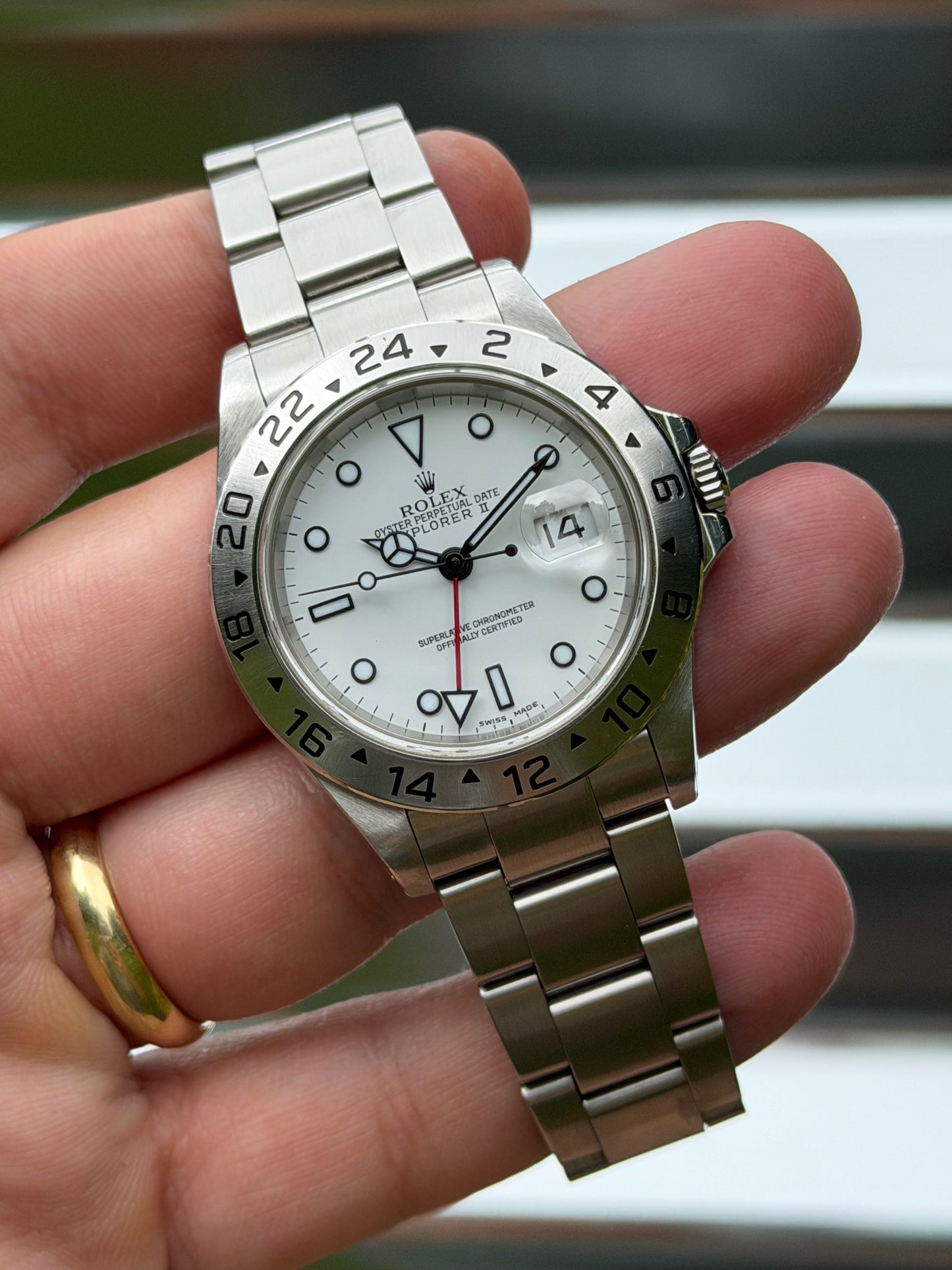 Rolex Explorer II “Polar” 40mm Ref.16570 Box & Papers & Service Card