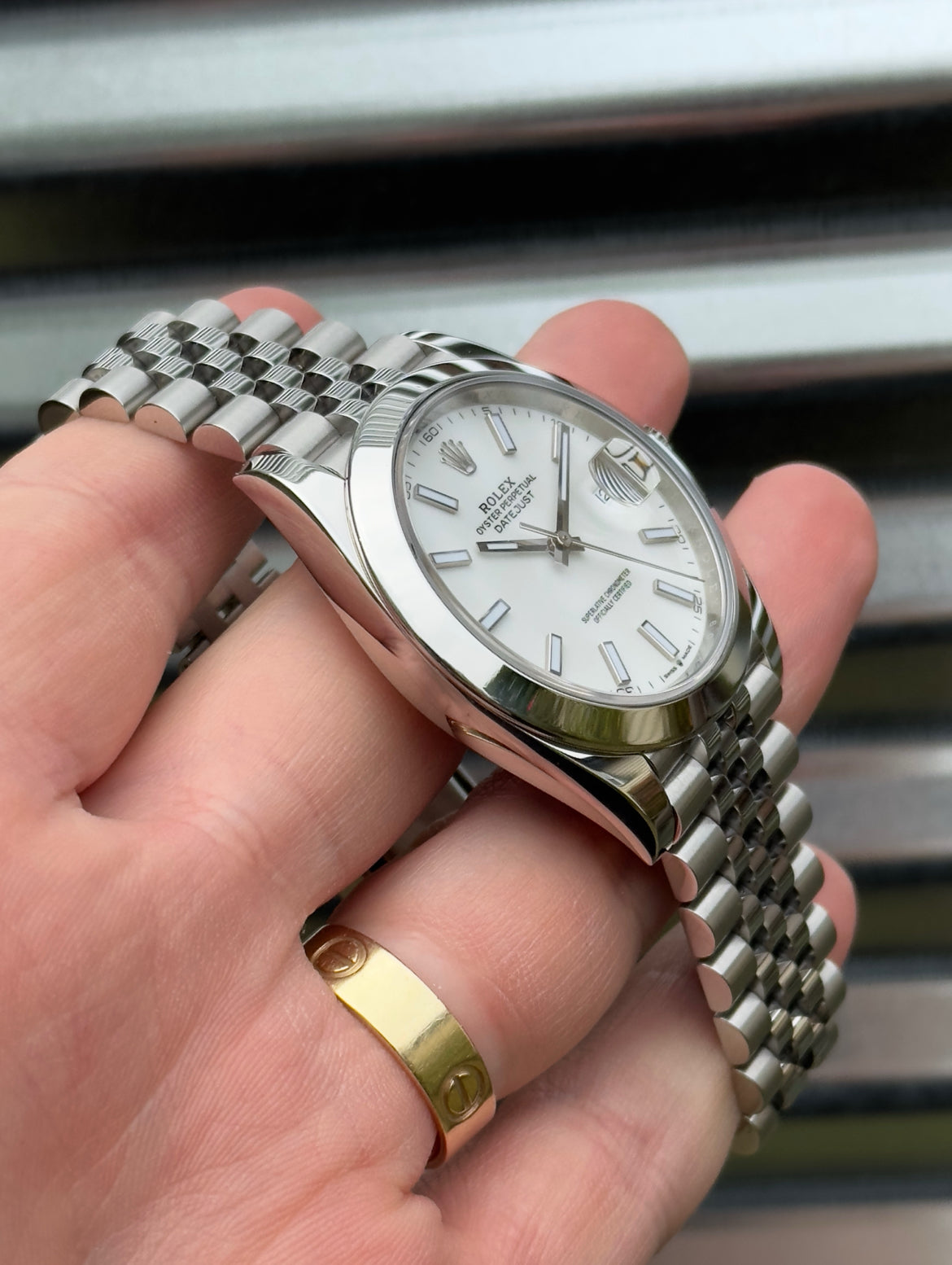 Rolex Datejust “White Index Dial” 41mm Ref.126300 Box & Card