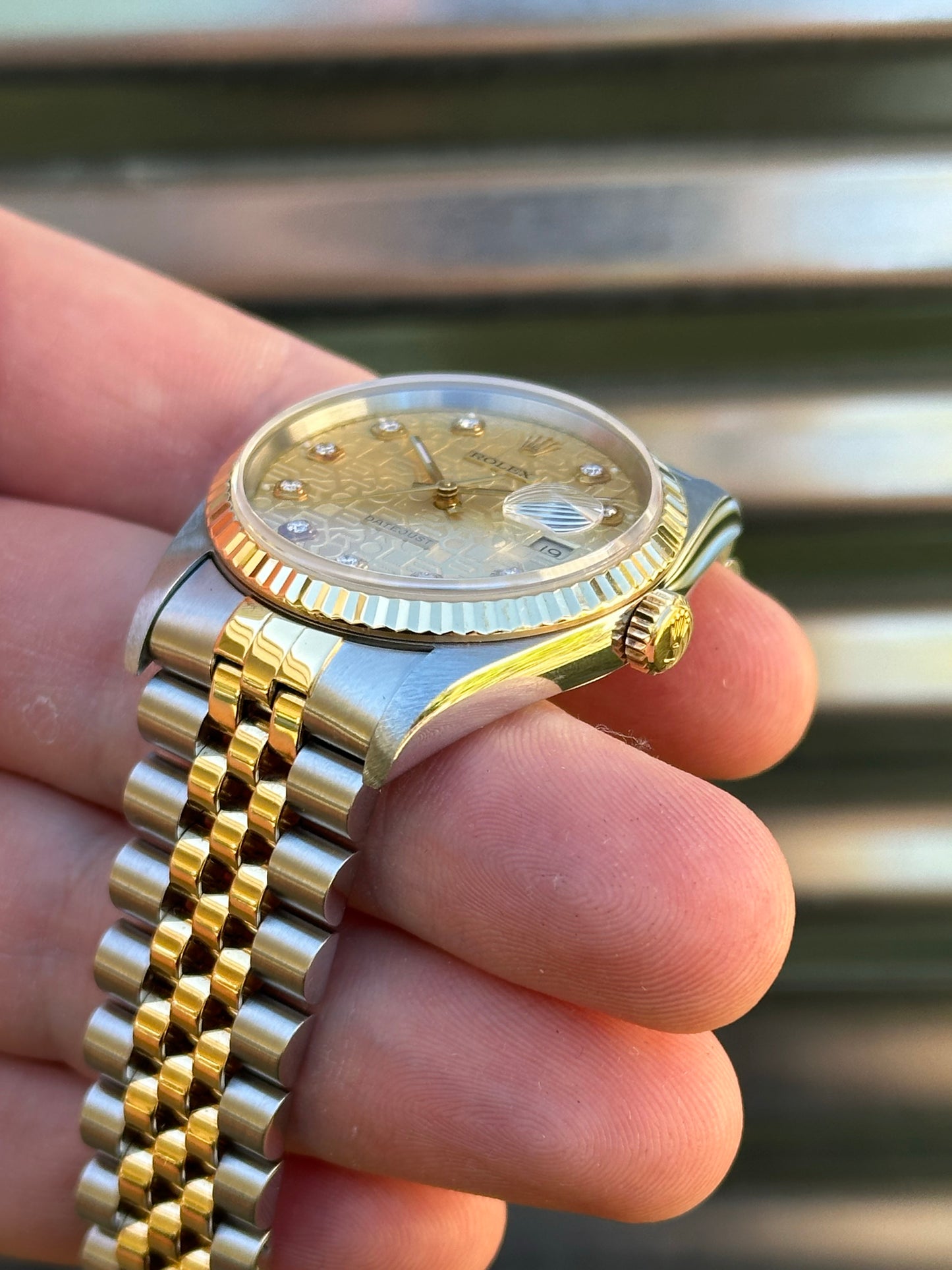 Rolex Datejust 36mm Ref.16233 “Anniversary Diamond Dial” Box & Papers