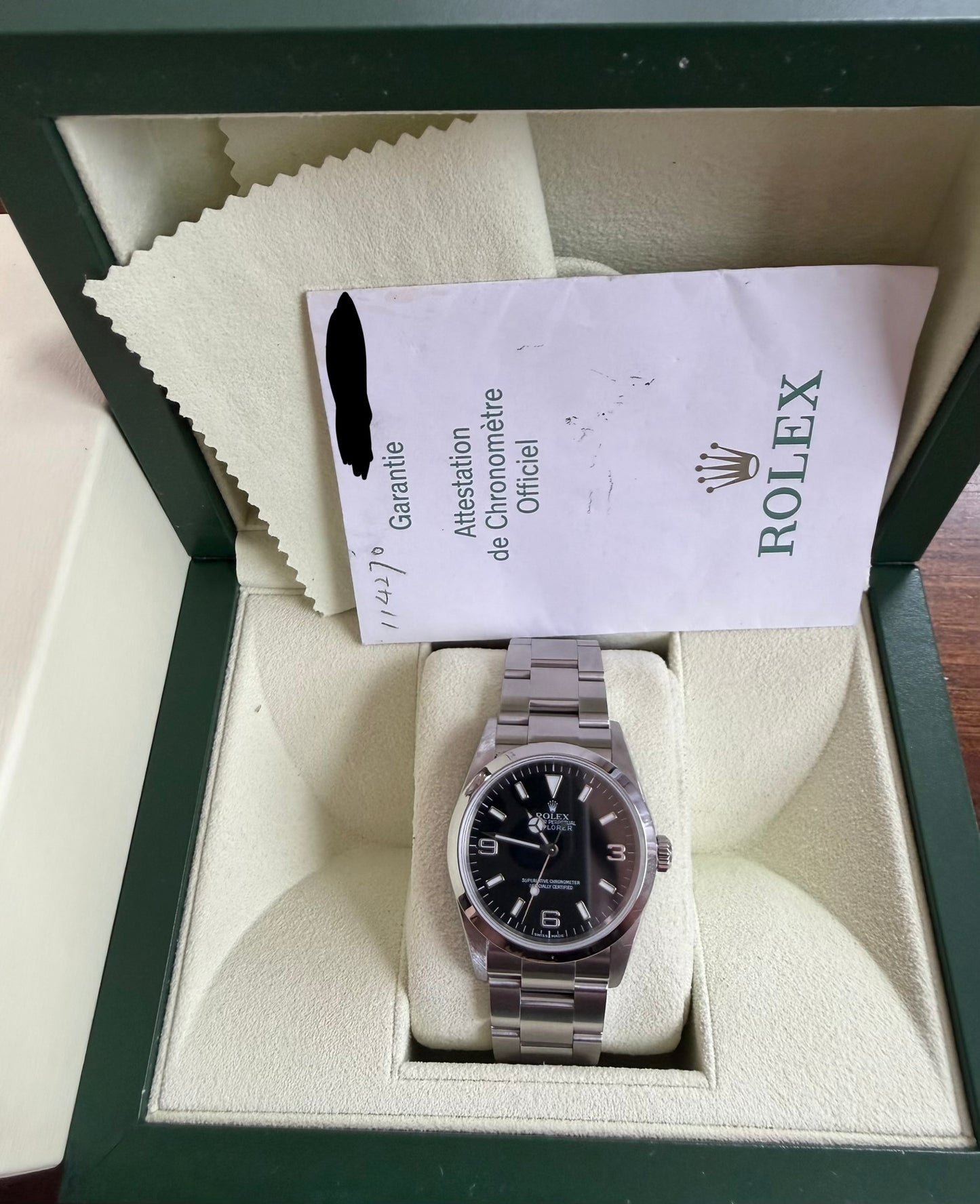 Rolex Explorer 36mm Ref.114270 Box & Papers