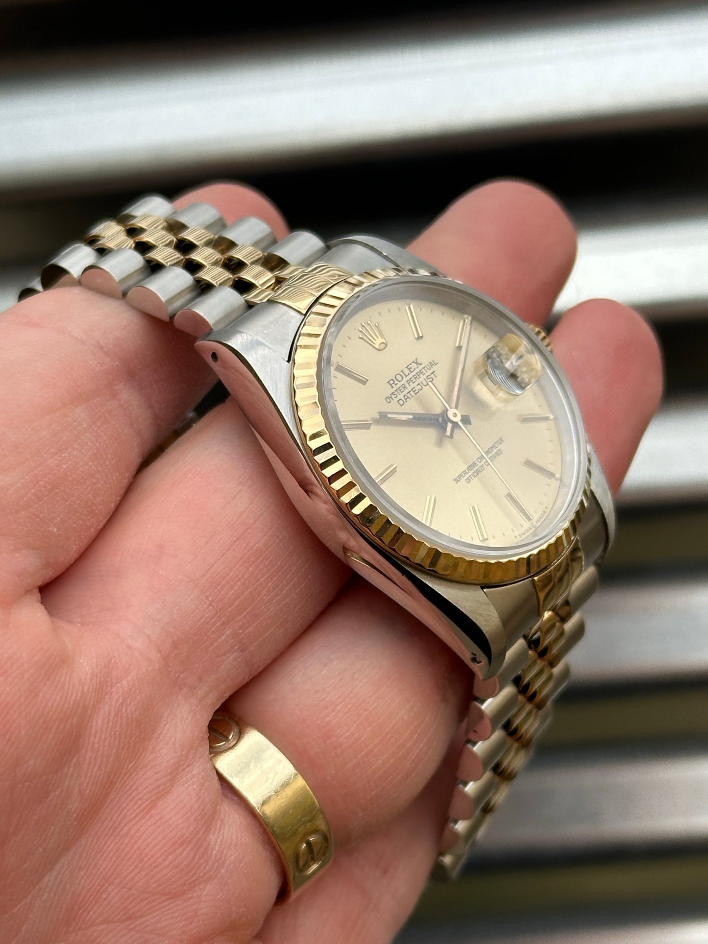 Rolex Datejust 36mm Ref.16233 “Champagne Dial” Box & Papers