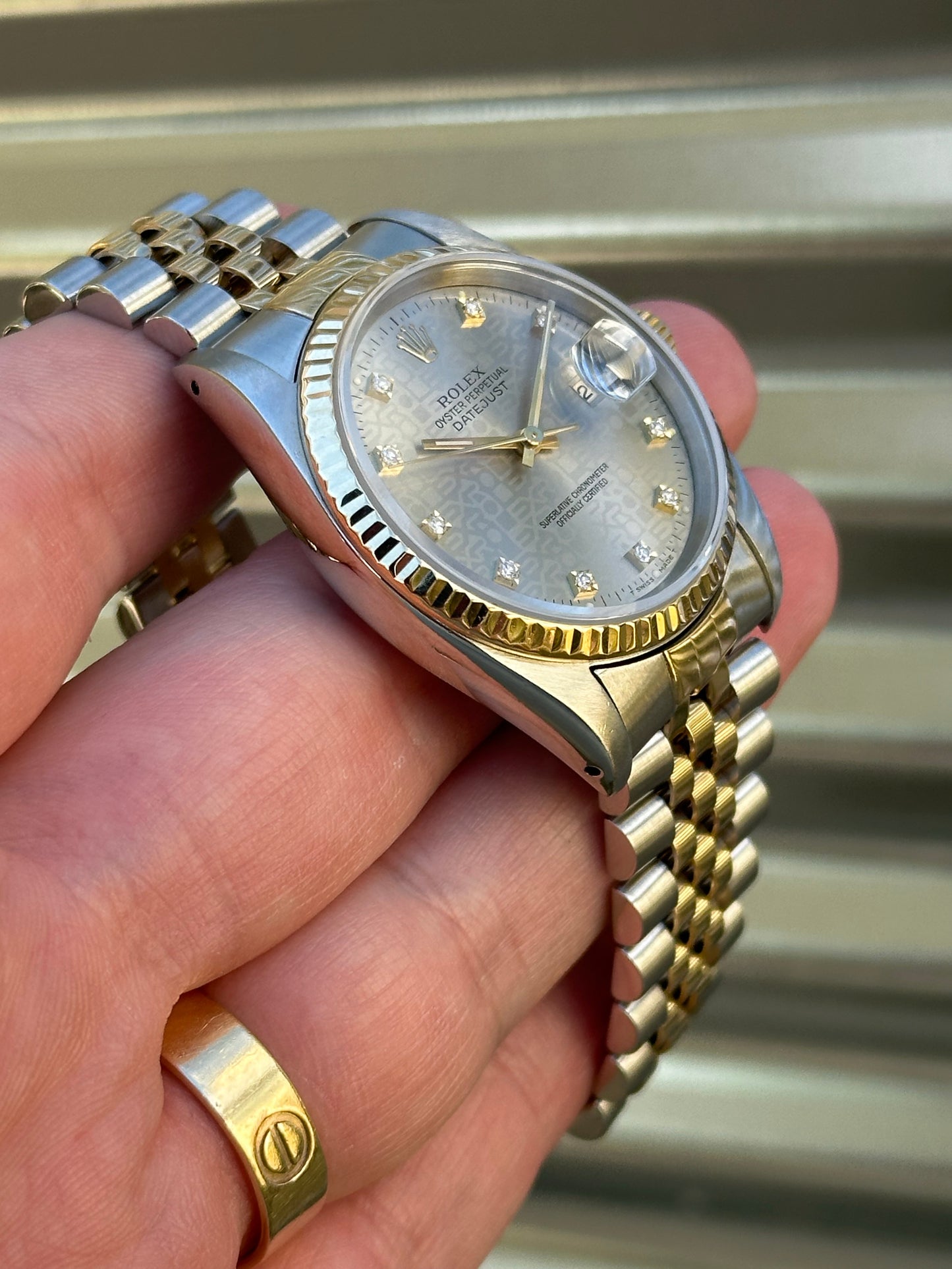 Rolex Datejust 36mm Ref.16233 “Anniversary Diamond Dial” Box & Papers