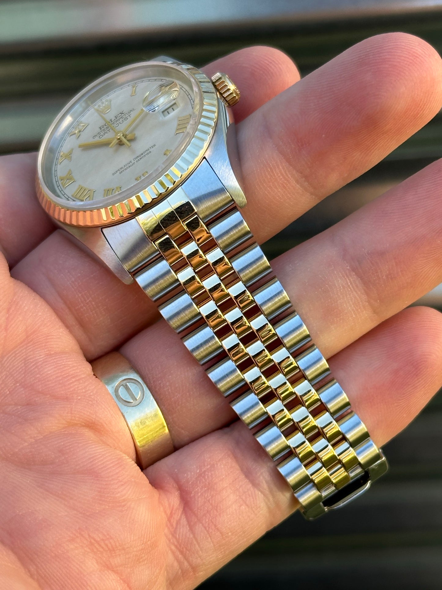Rolex Datejust “Pyramid Dial” 36mm Ref.16233 Box & Papers
