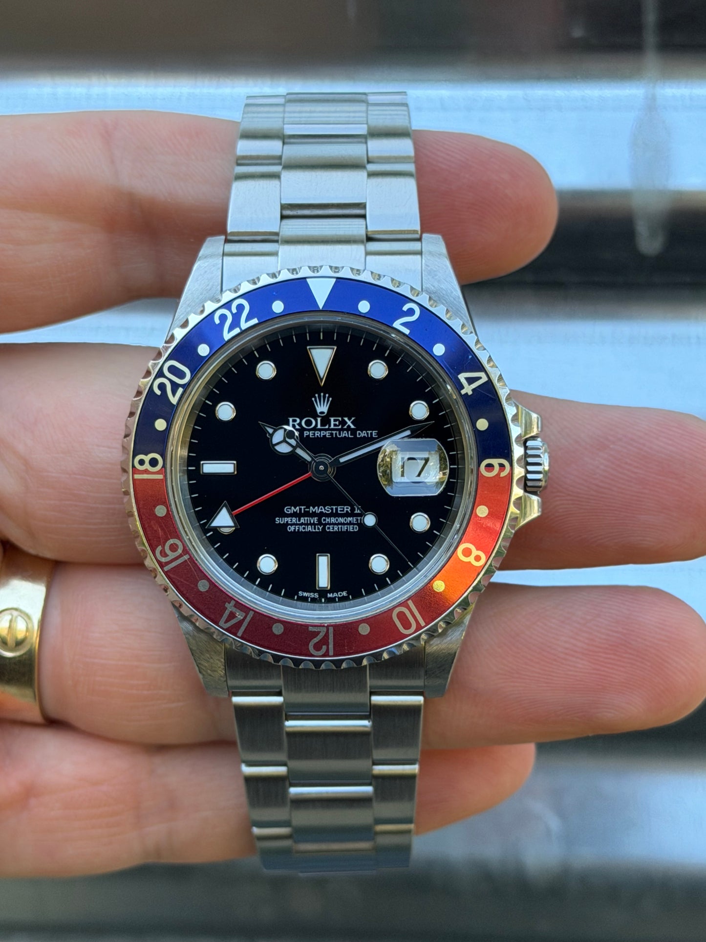 Rolex GMT Master II Pepsi 40mm Ref.16710 Box & Papers