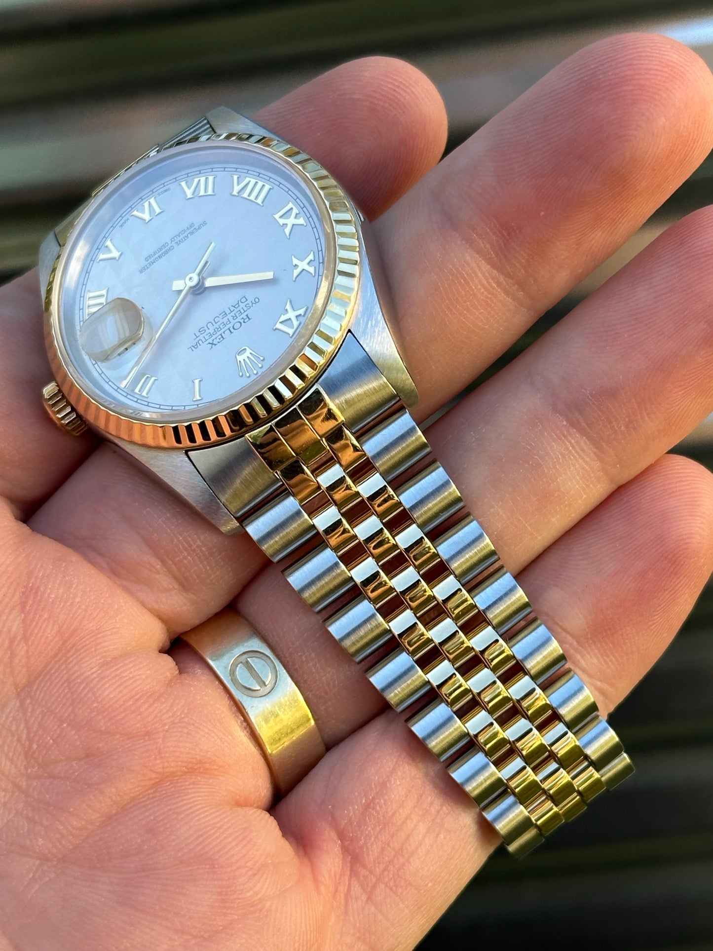 Rolex Datejust “Pyramid Dial” 36mm Ref.16233 Box & Papers