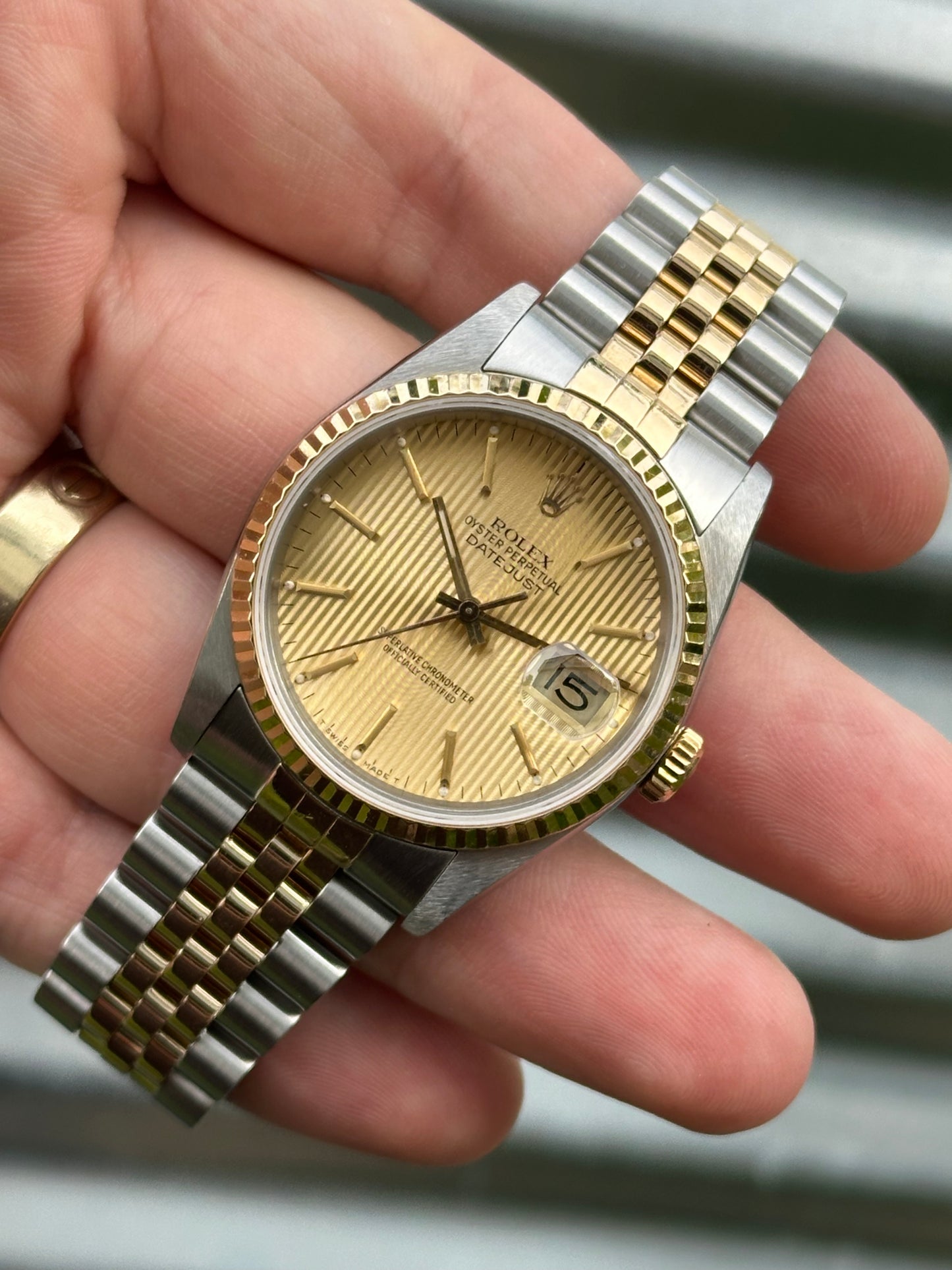 Rolex Datejust 36mm Ref.16233 Tapestry Dial Box & Papers