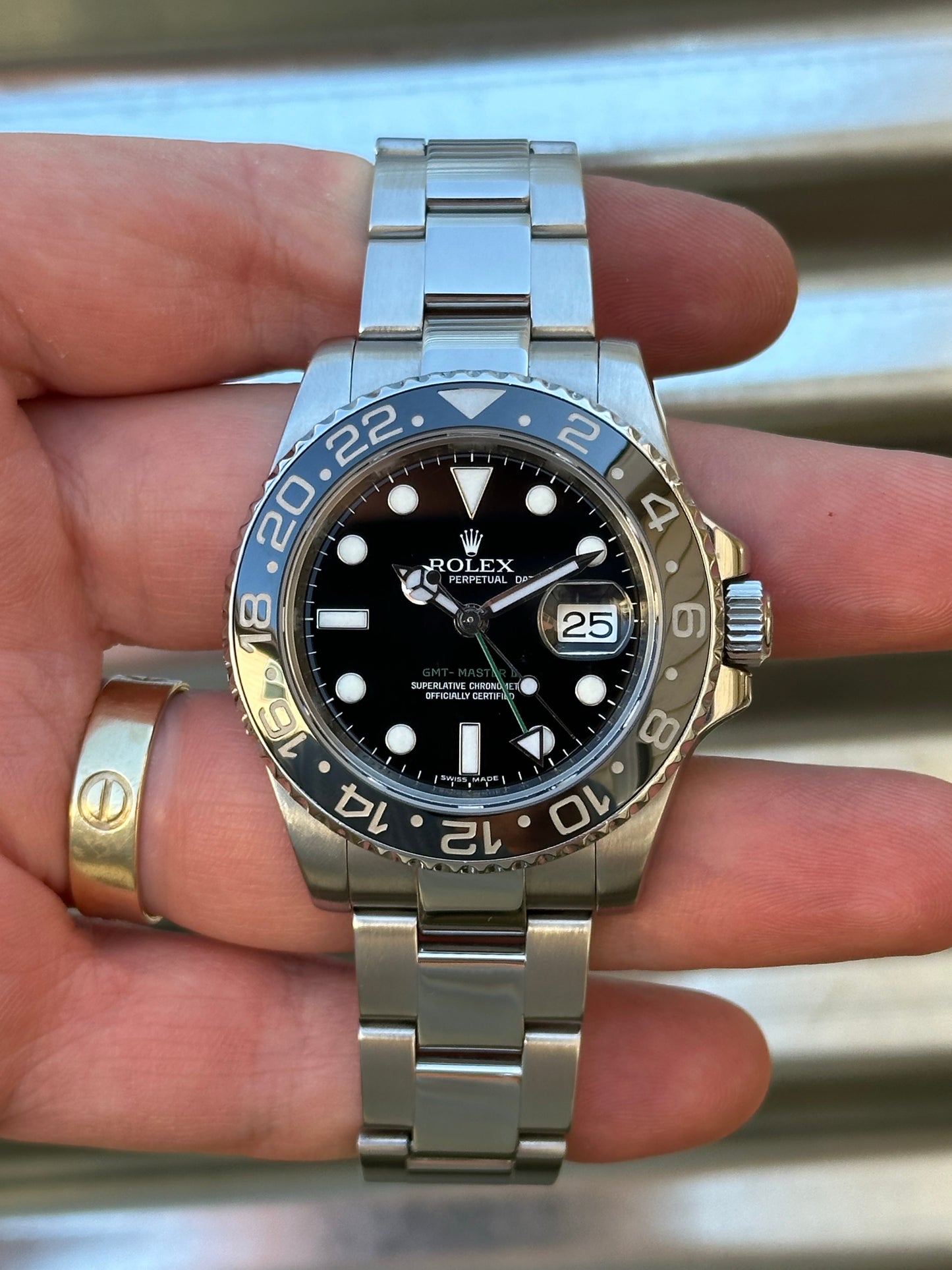 Rolex GMT Master II “Green Arrow” 40mm Ref.116710LN Watch with Card