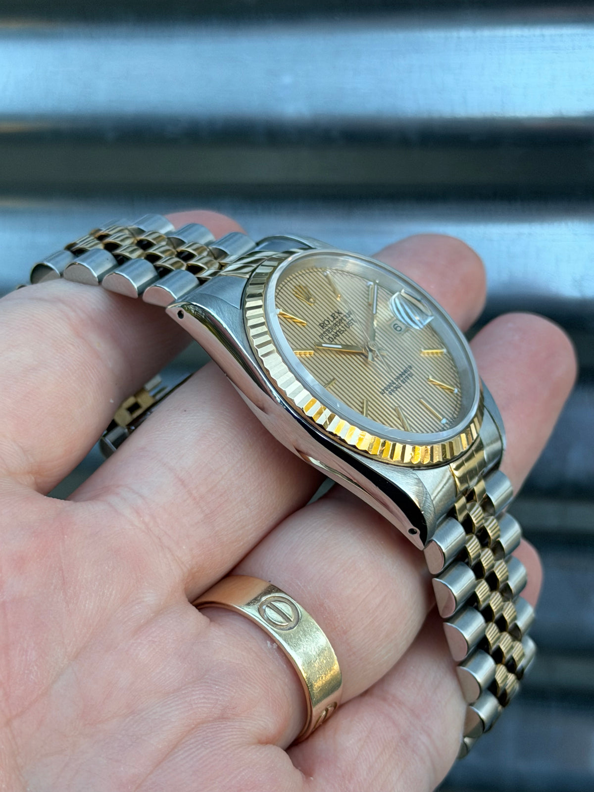 Rolex Datejust “Tapestry Dial” 36mm Ref.16233 Box & Papers